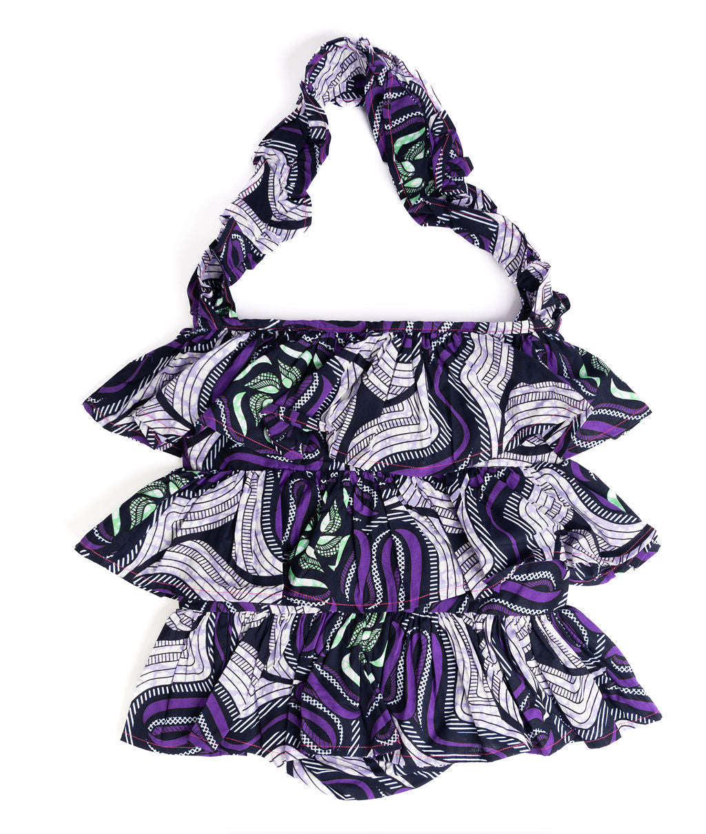 Kitenge Frill Shoulder Bag 396