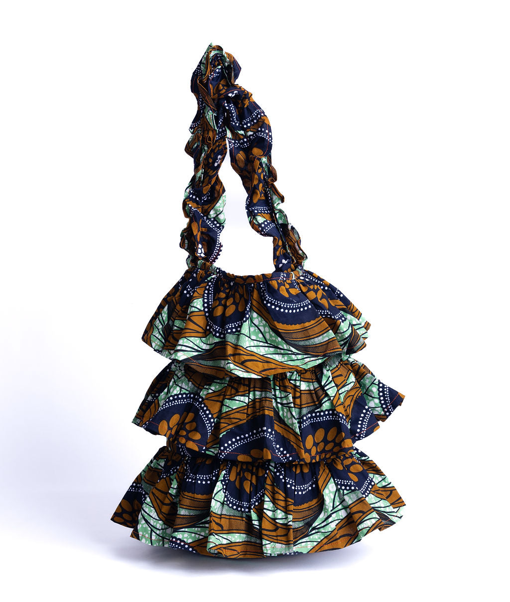 Kitenge Frill Shoulder Bag 400