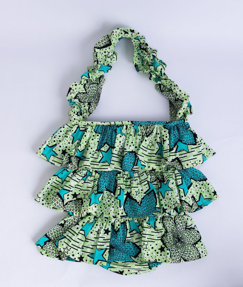 Kitenge Frill Shoulder Bag 406