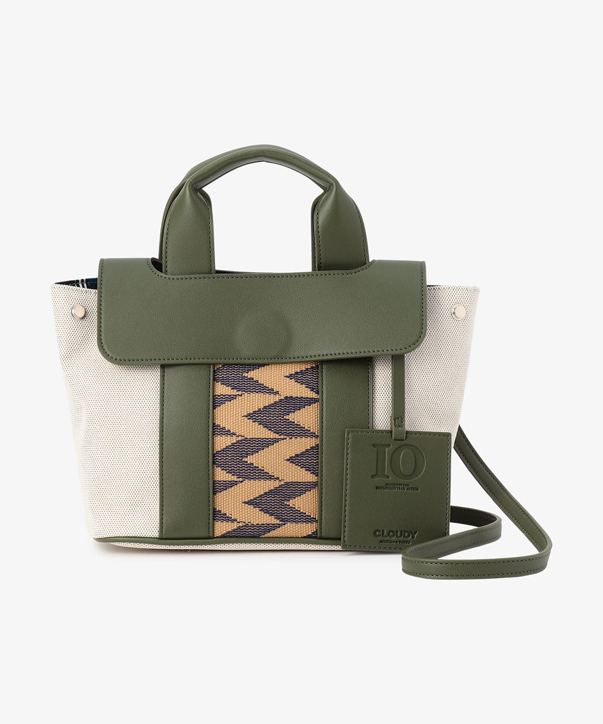 ツートンケンテバッグ KHAKI×BEIGE（S / M / Lサイズ）