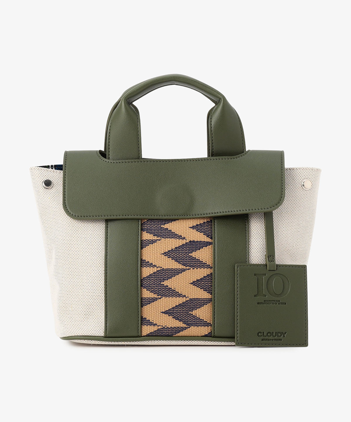 ツートンケンテバッグ KHAKI×BEIGE（S / M / Lサイズ）