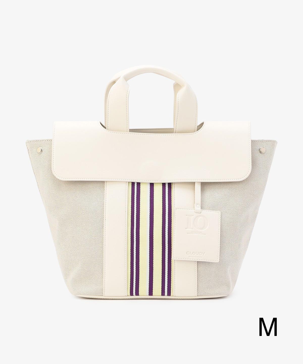 ツートンケンテバッグ WHITE×PURPLE（S / M / Lサイズ）