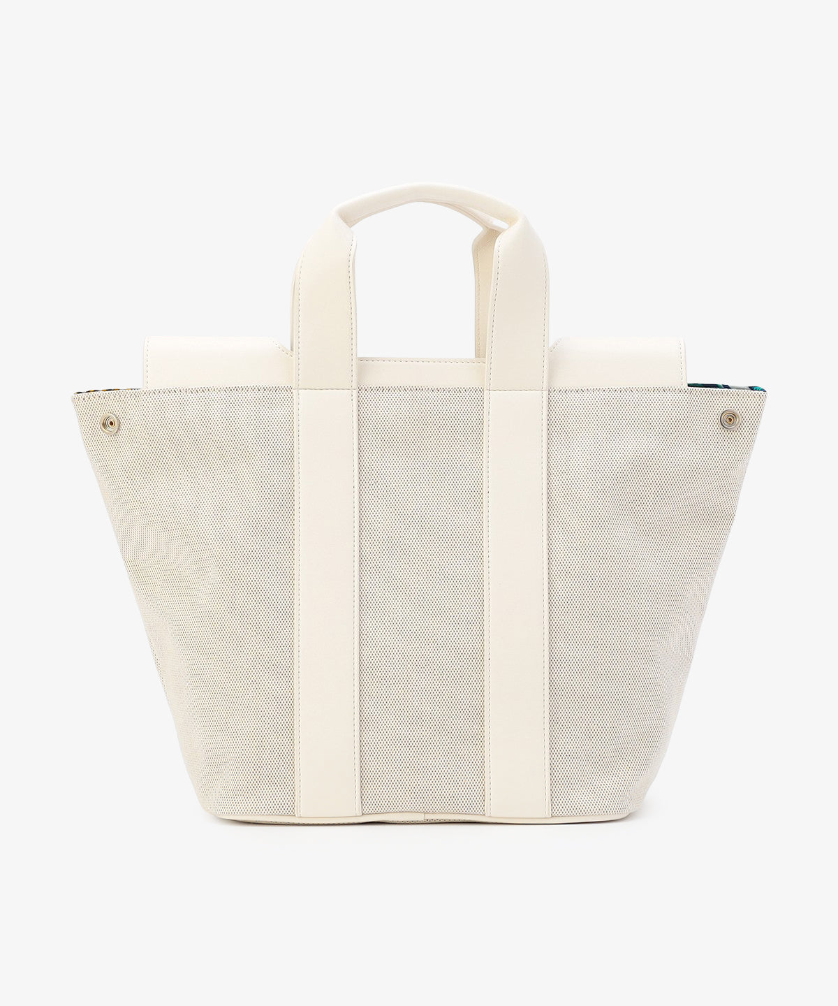 ツートンケンテバッグ WHITE×PURPLE（S / M / Lサイズ）