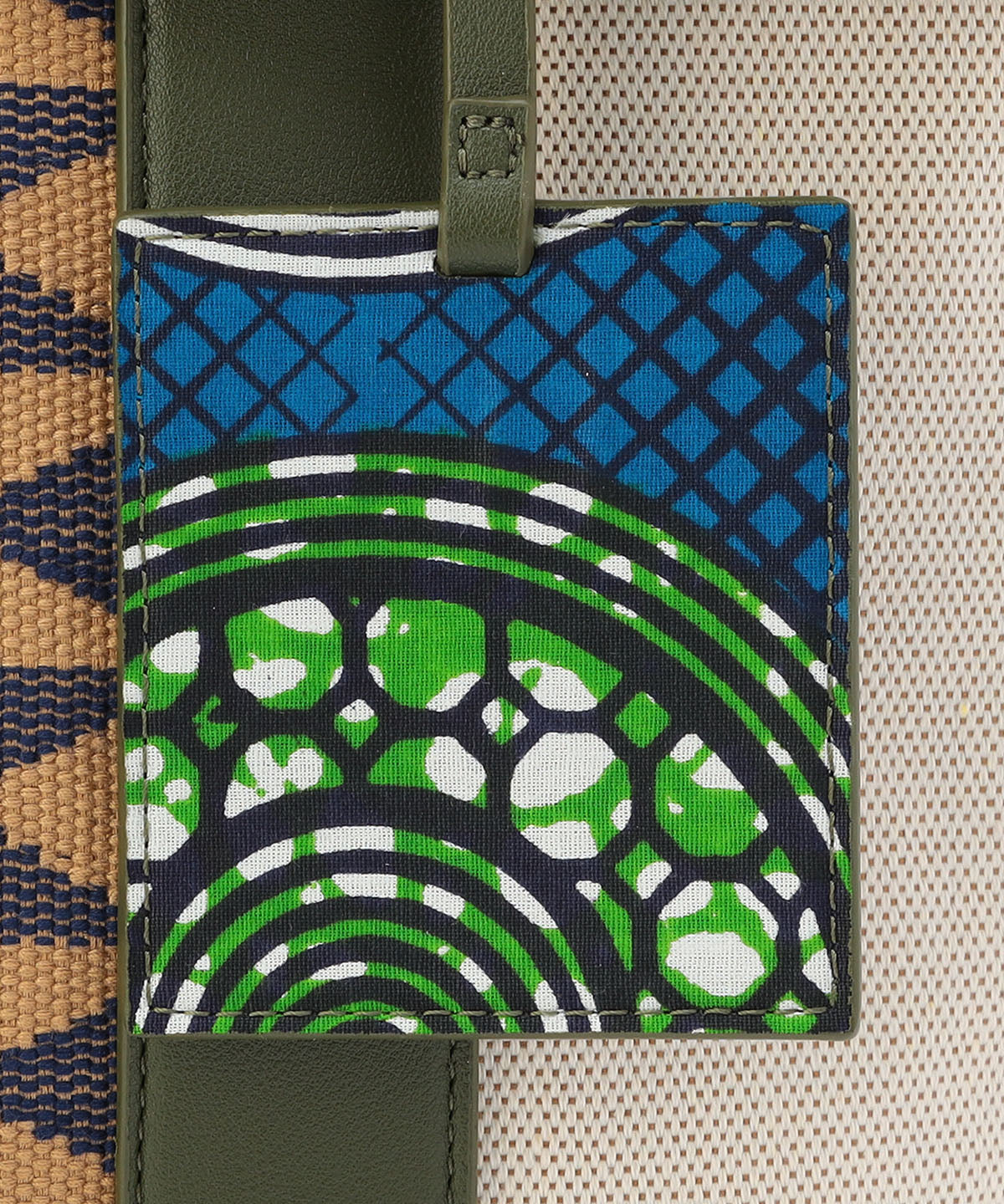 ツートンケンテバッグ KHAKI×BEIGE（S / M / Lサイズ）