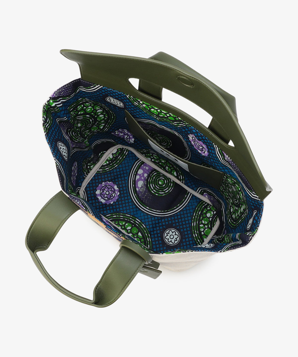 ツートンケンテバッグ KHAKI×BEIGE（S / M / Lサイズ）