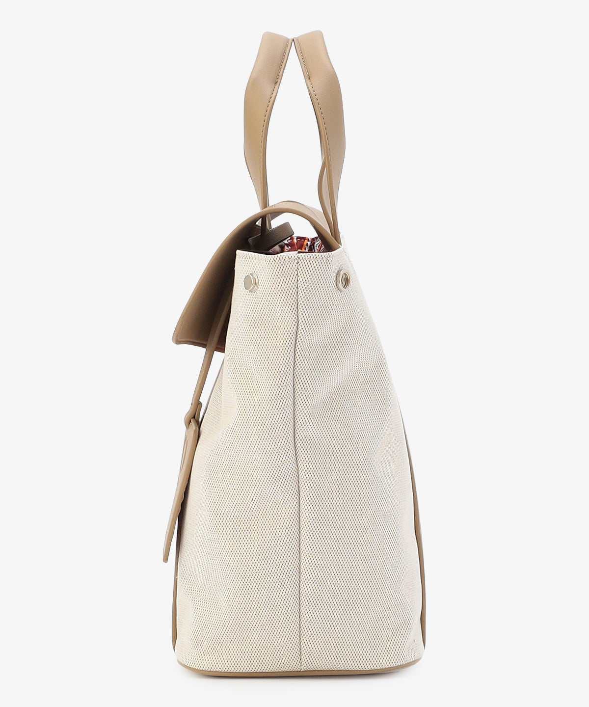 ツートンケンテバッグ BEIGE×PINK（S / M / Lサイズ）