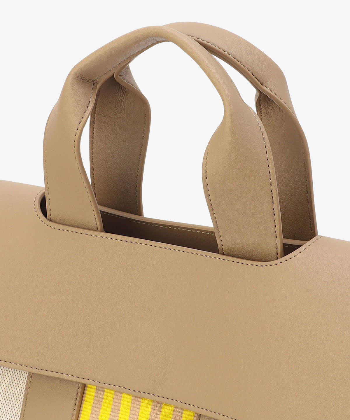 ツートンケンテバッグ BEIGE×YELLOW（S / M / Lサイズ）