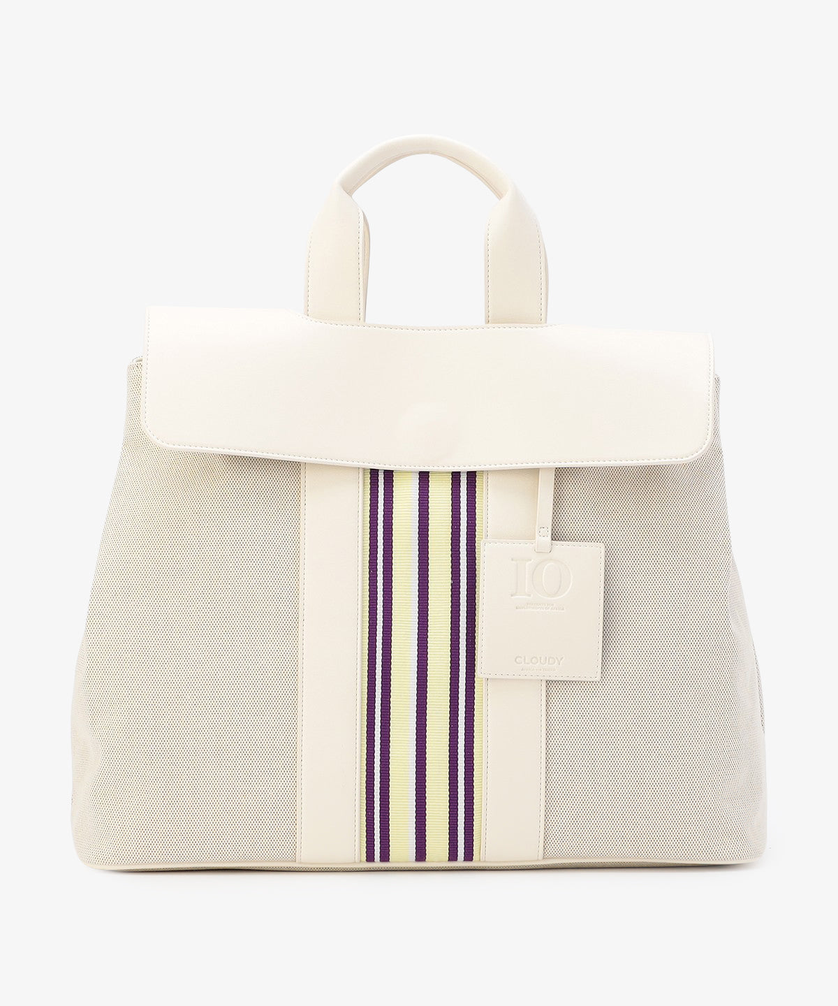 ツートンケンテバッグ WHITE×PURPLE（S / M / Lサイズ）