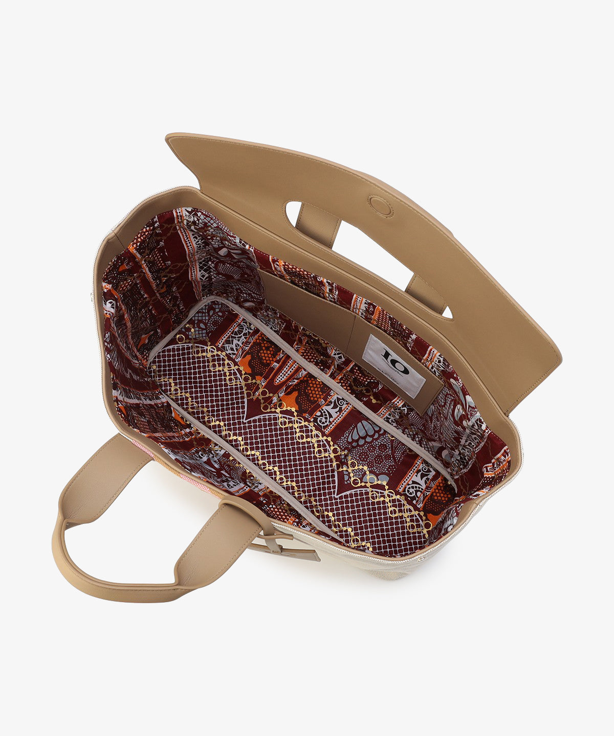 ツートンケンテバッグ BEIGE×PINK（S / M / Lサイズ）