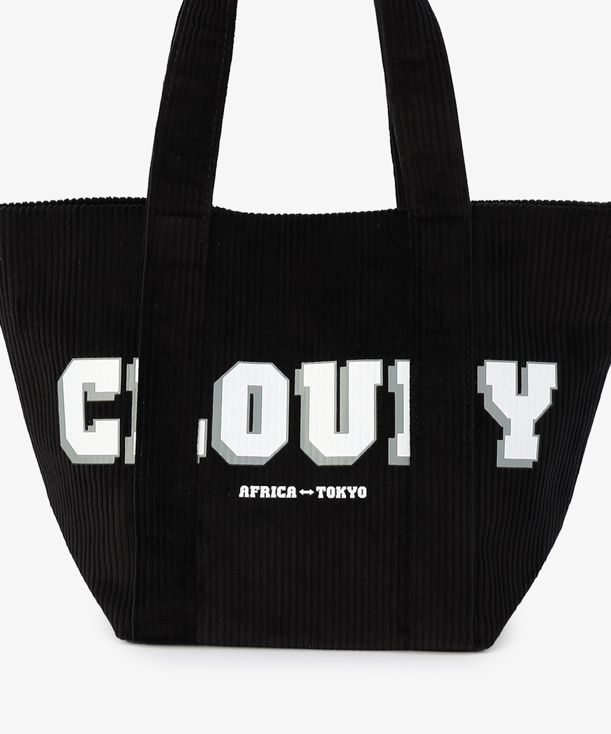 コーデュロイトートバッグ BLACK（S / M / Lサイズ）