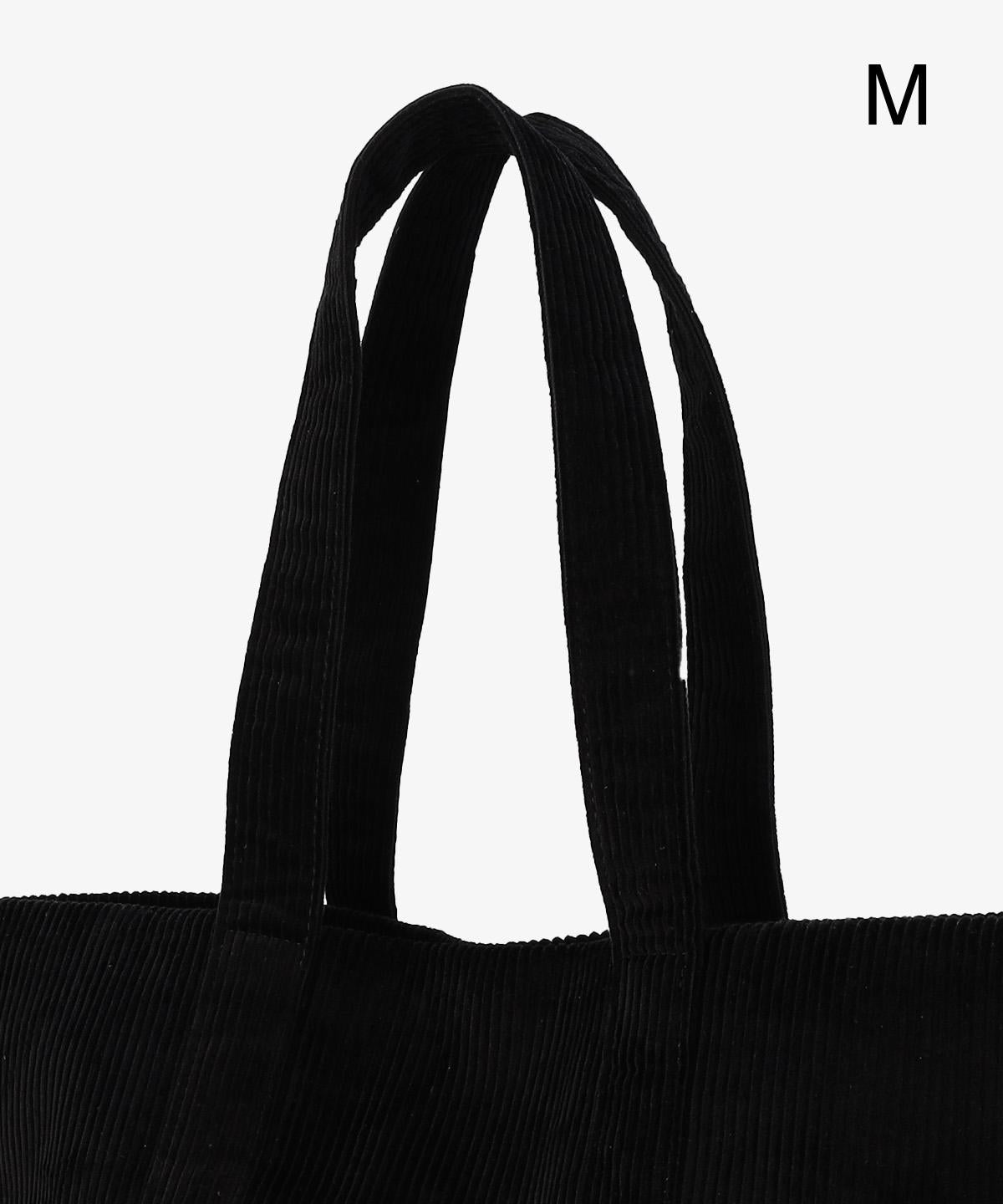 コーデュロイトートバッグ BLACK（S / M / Lサイズ）