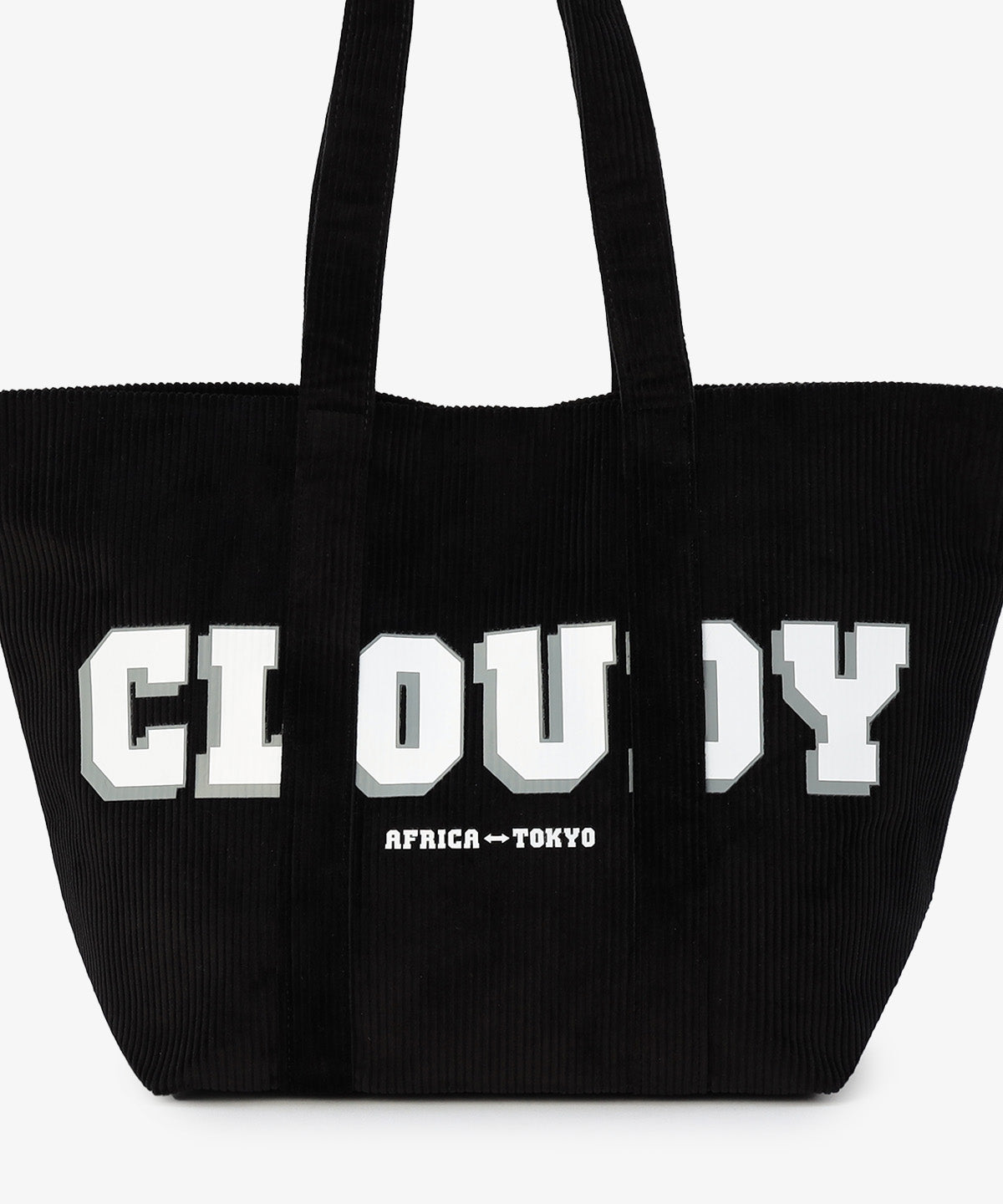 コーデュロイトートバッグ BLACK（S / M / Lサイズ）