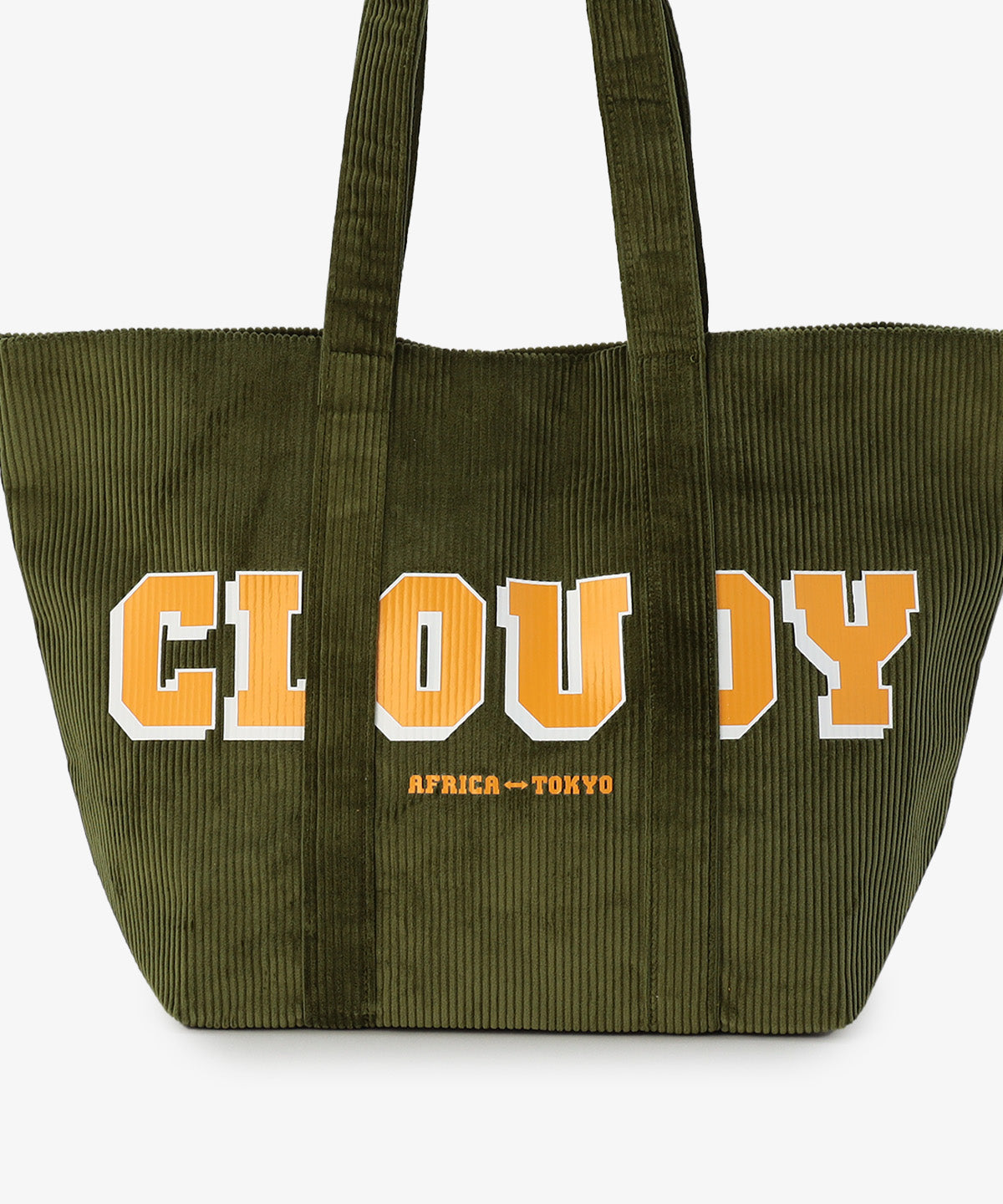 コーデュロイトートバッグ KHAKI（S / M / Lサイズ）
