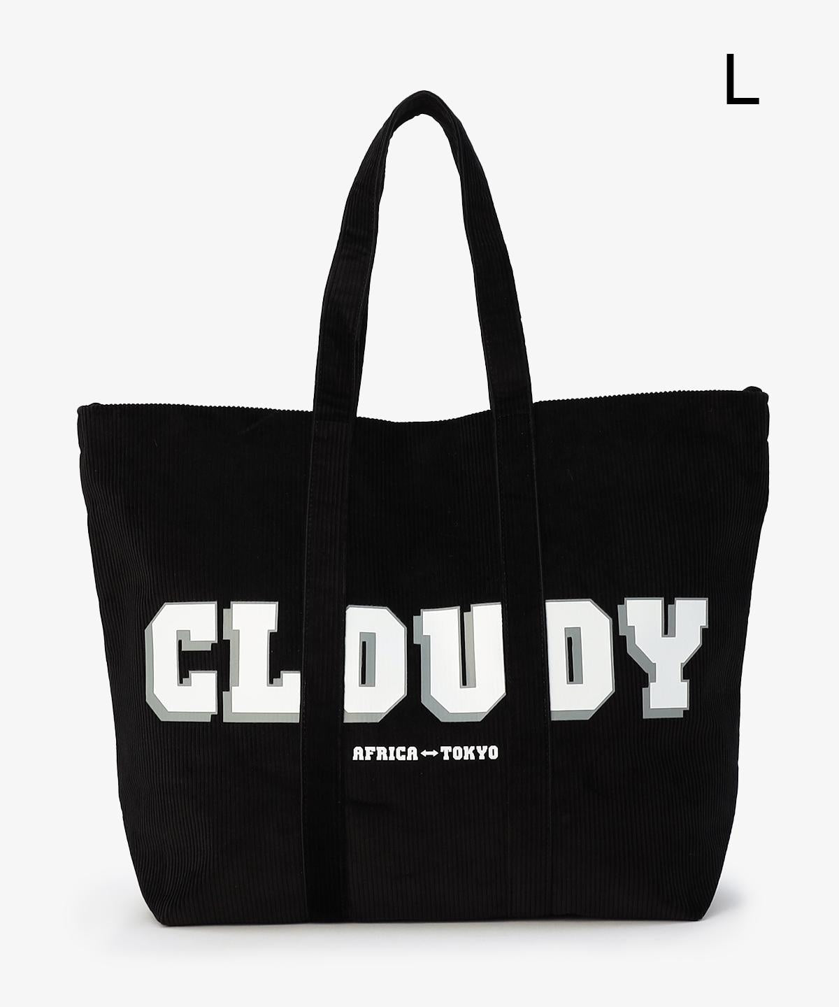コーデュロイトートバッグ BLACK（S / M / Lサイズ）