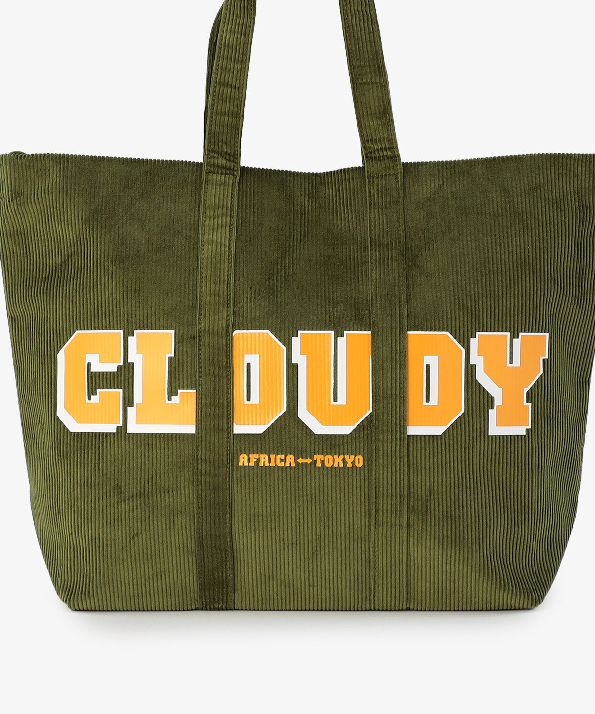 コーデュロイトートバッグ KHAKI（S / M / Lサイズ）
