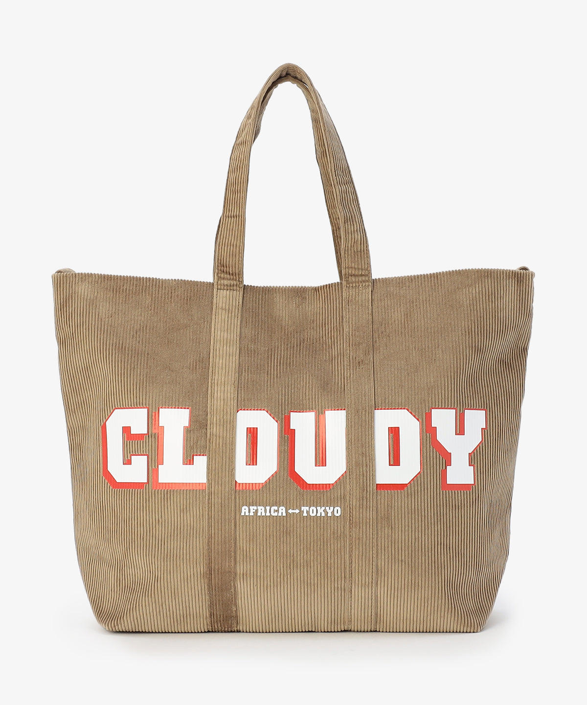 コーデュロイトートバッグ GREIGE（S / M / Lサイズ）