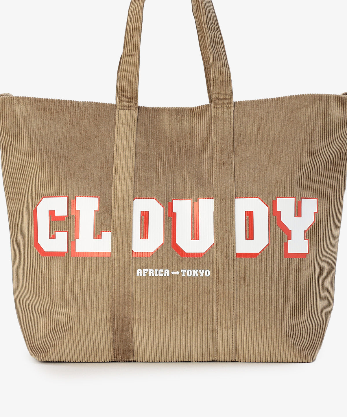 コーデュロイトートバッグ GREIGE（S / M / Lサイズ）