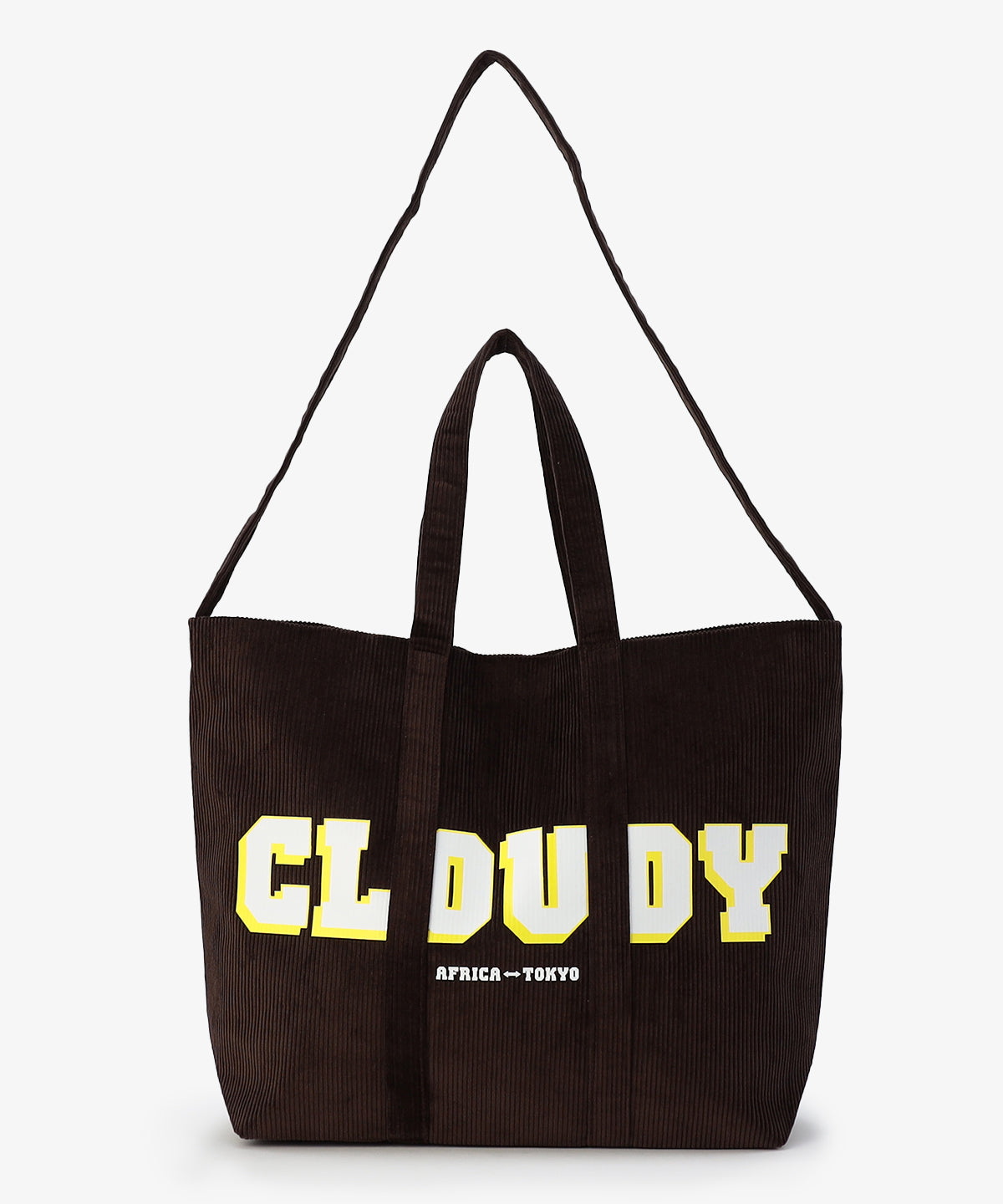 コーデュロイトートバッグ BROWN（S / M / Lサイズ）