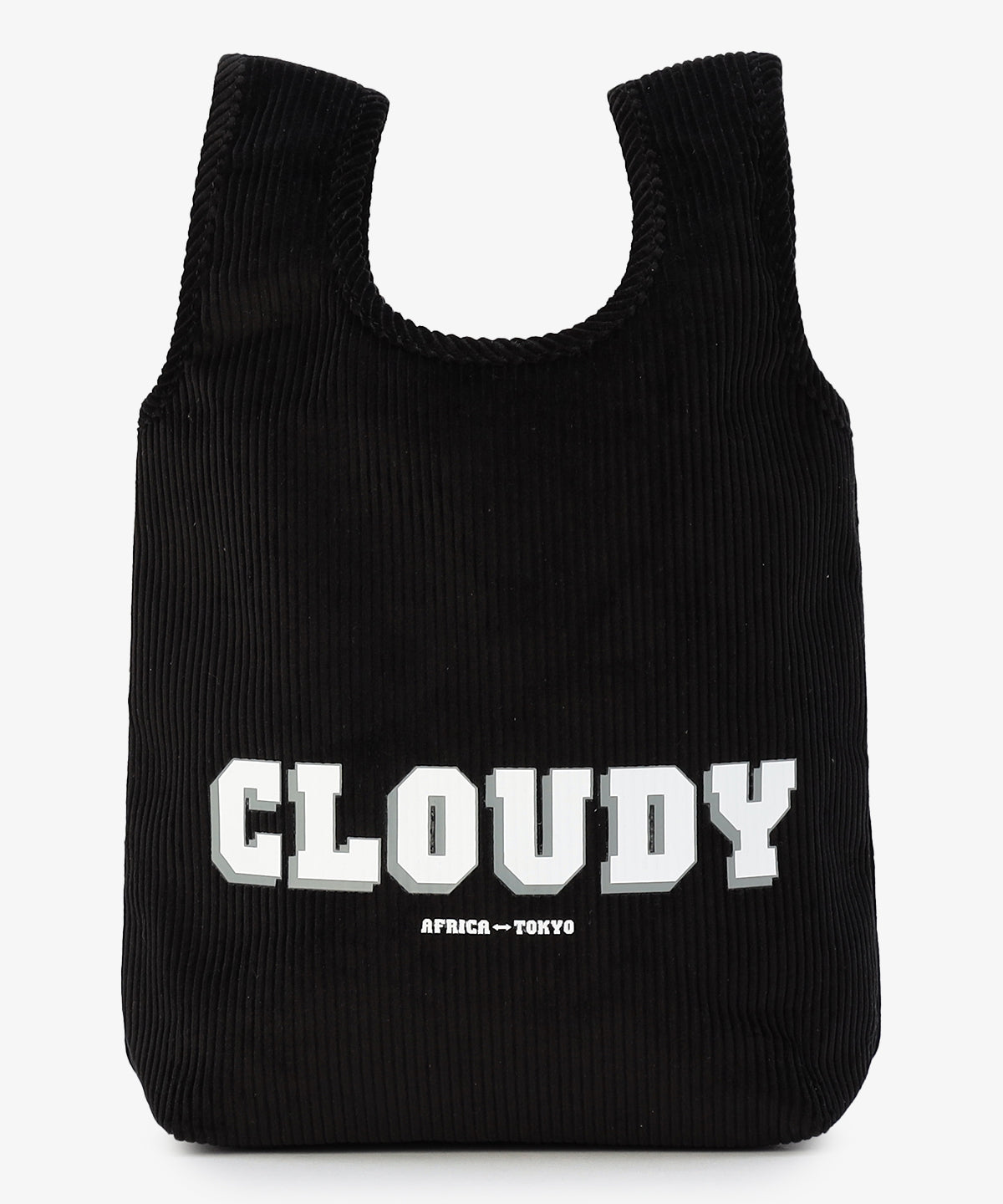 コーデュロイコンビニバッグ BLACK