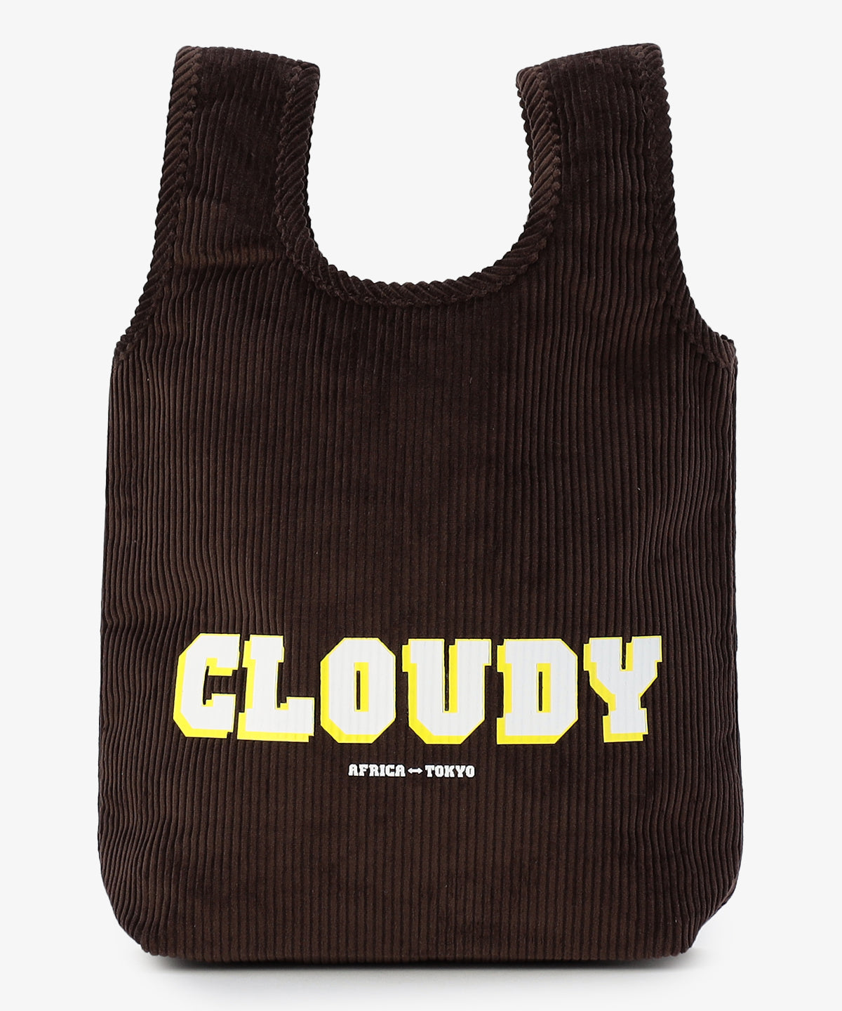 コーデュロイコンビニバッグ BROWN