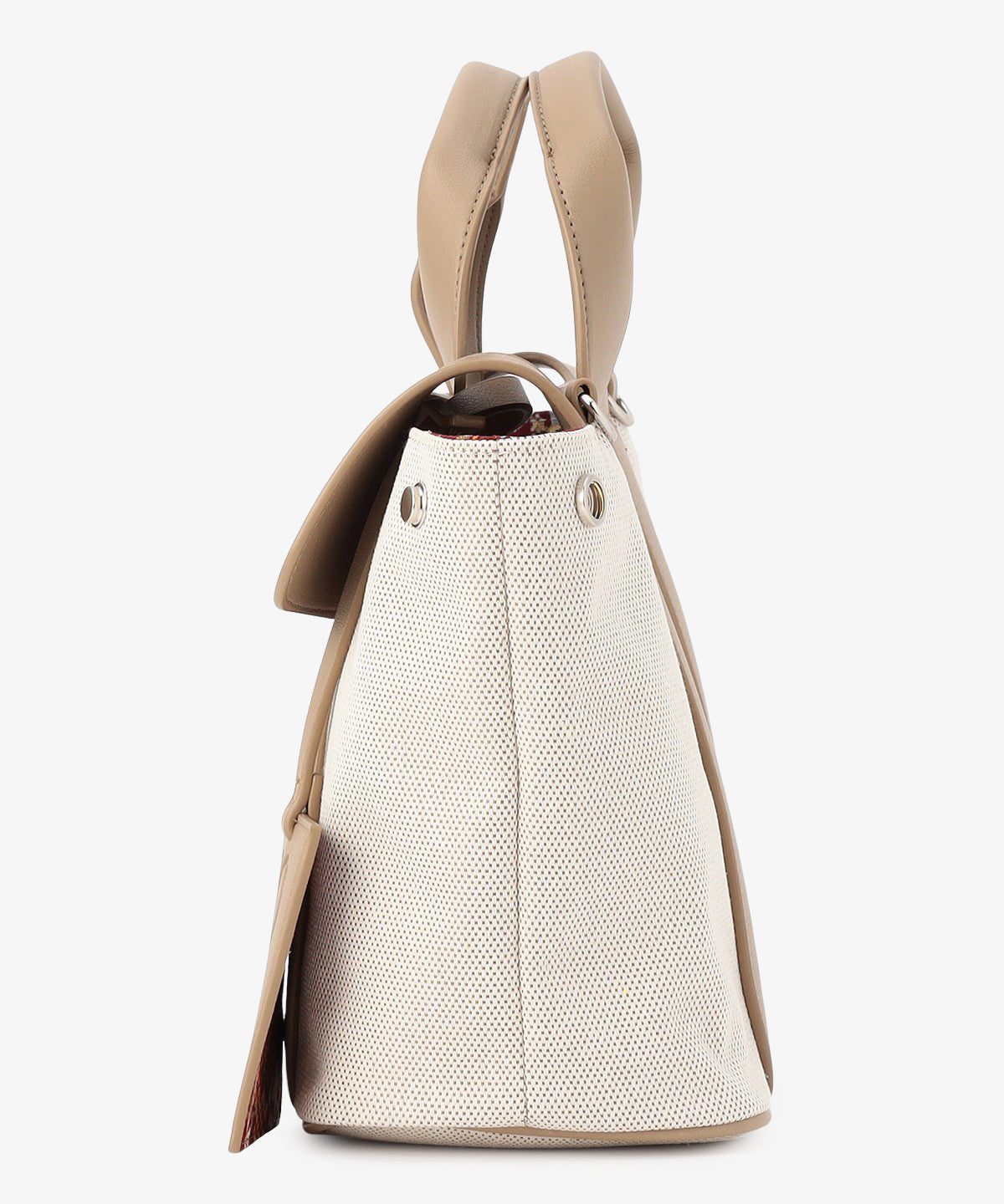 ツートンケンテバッグ BEIGE×PINK（S / M / Lサイズ）