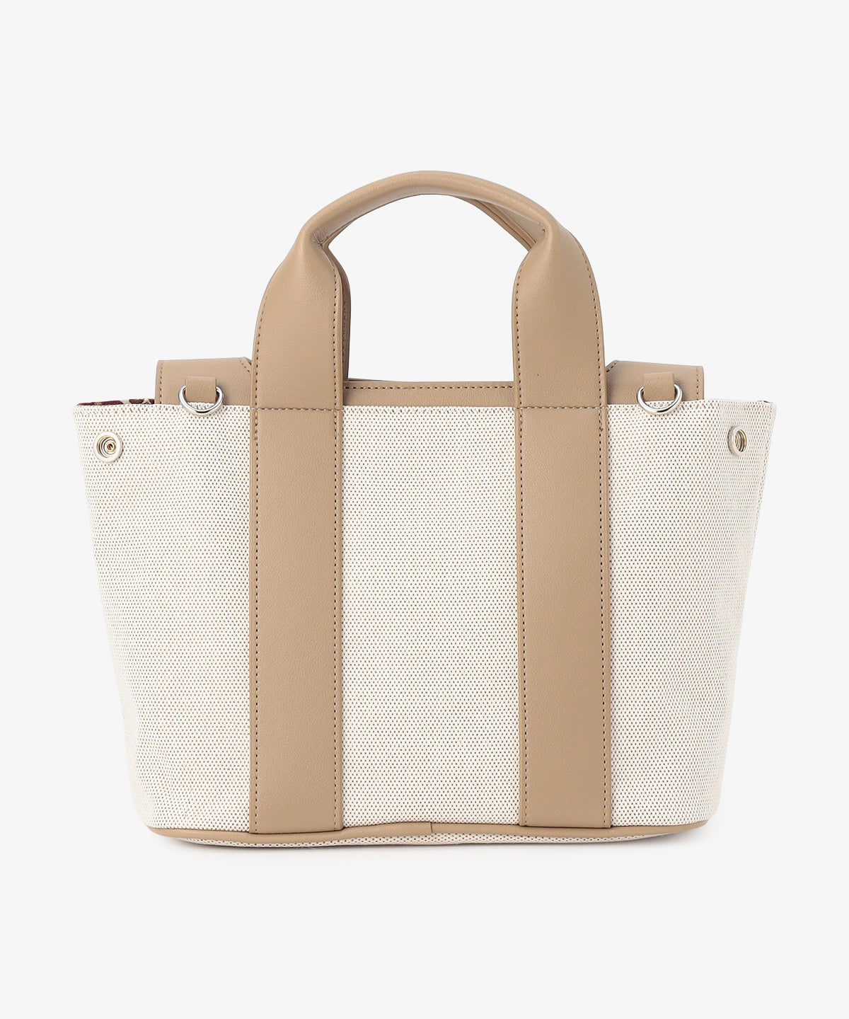 ツートンケンテバッグ BEIGE×PINK（S / M / Lサイズ）