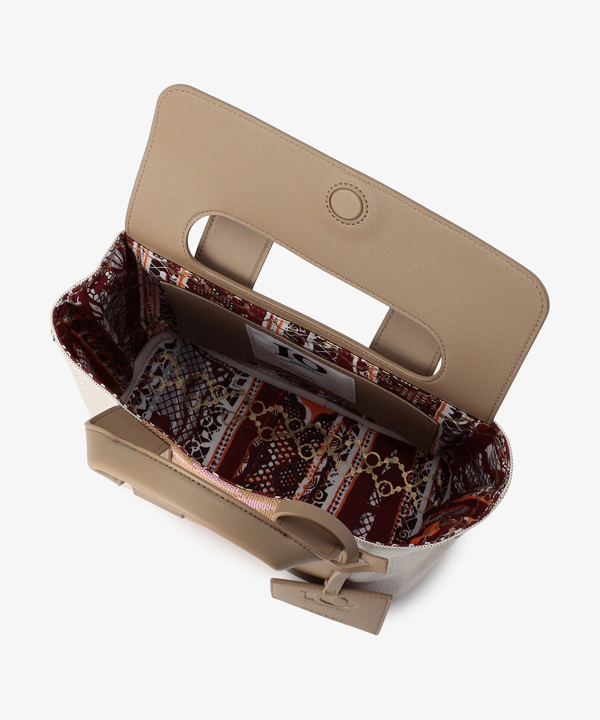 ツートンケンテバッグ BEIGE×PINK（S / M / Lサイズ）