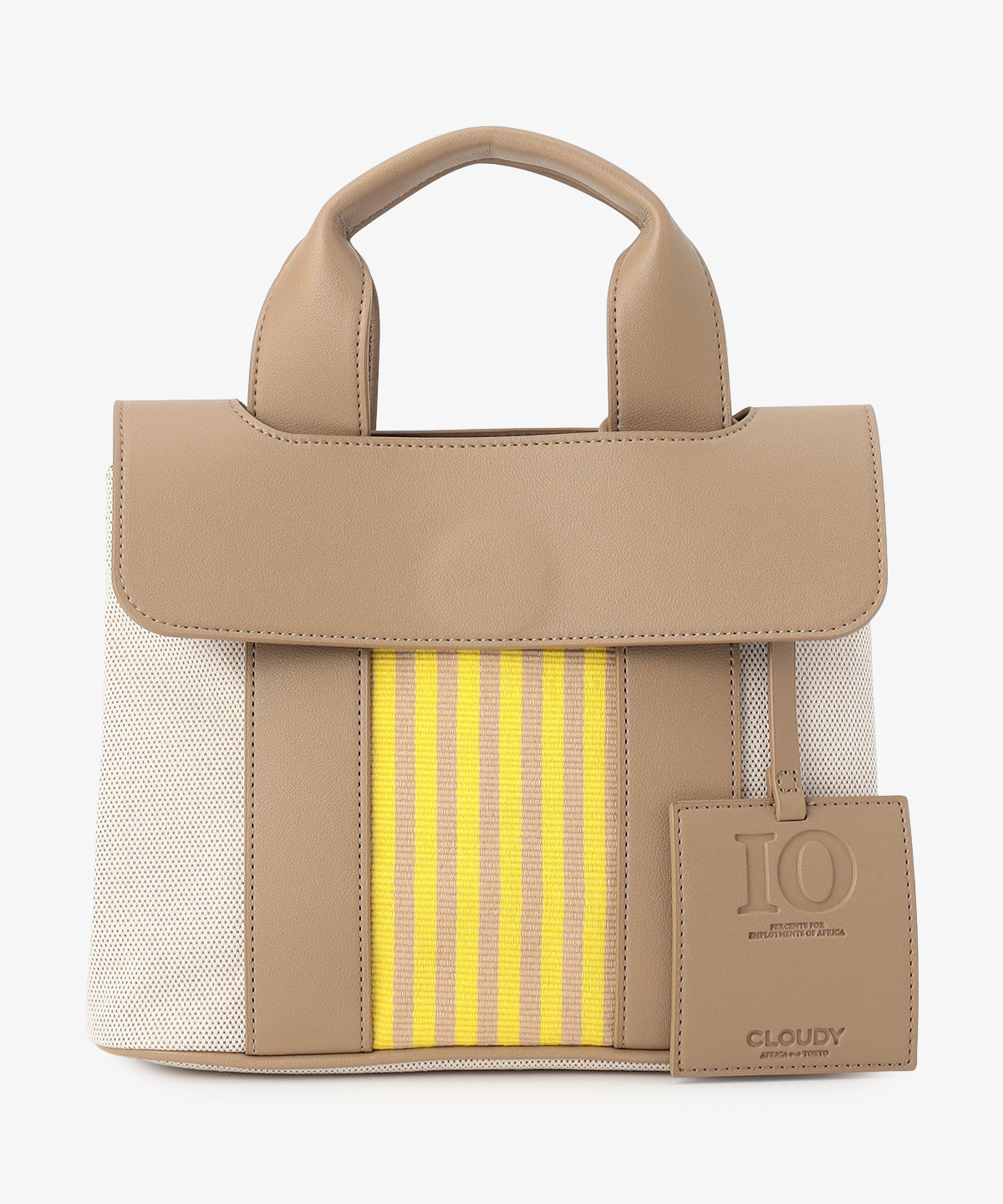 ツートンケンテバッグ BEIGE×YELLOW（S / M / Lサイズ）