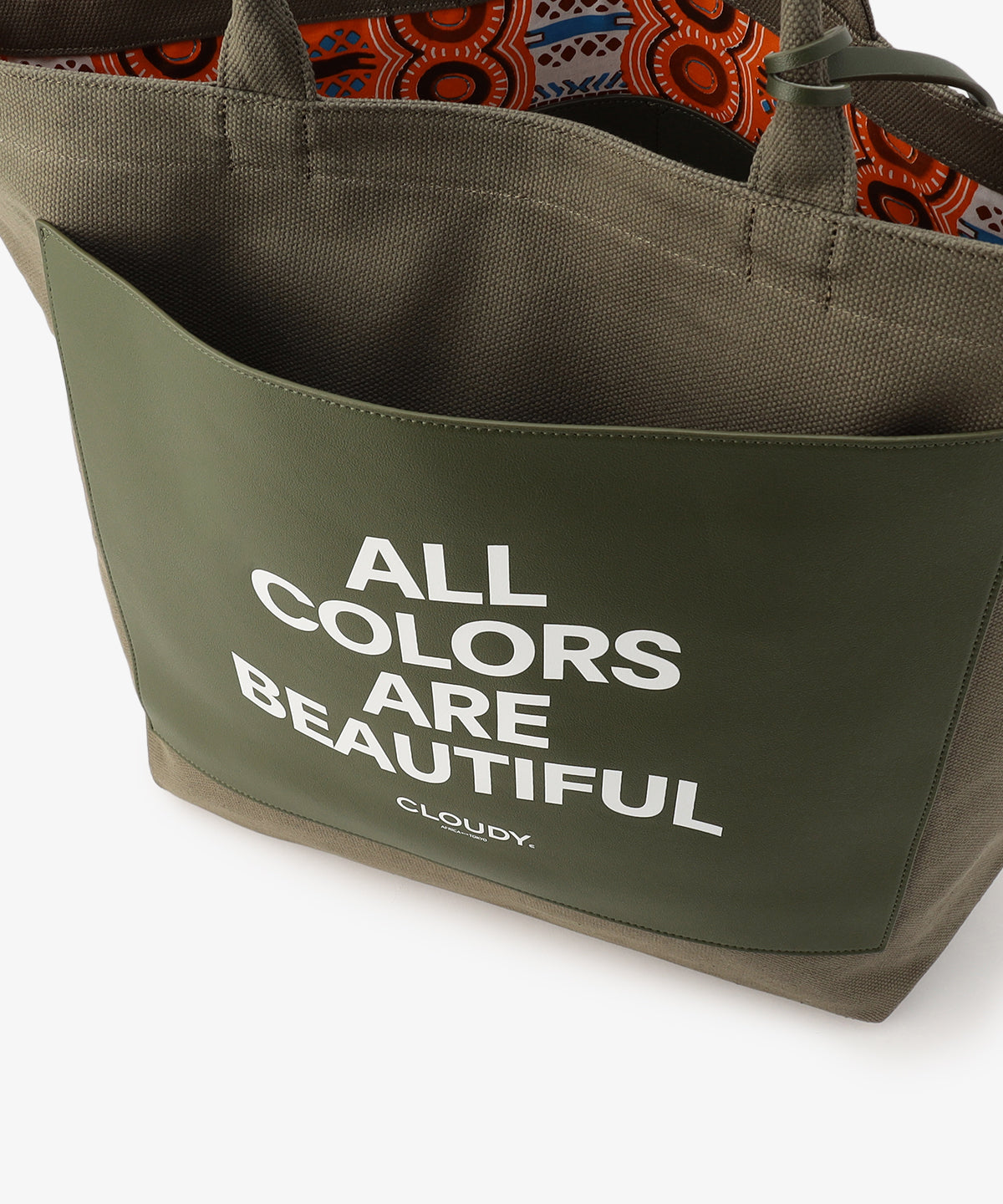 キャンバストートバッグ KHAKI×KHAKI（S / M / Lサイズ）