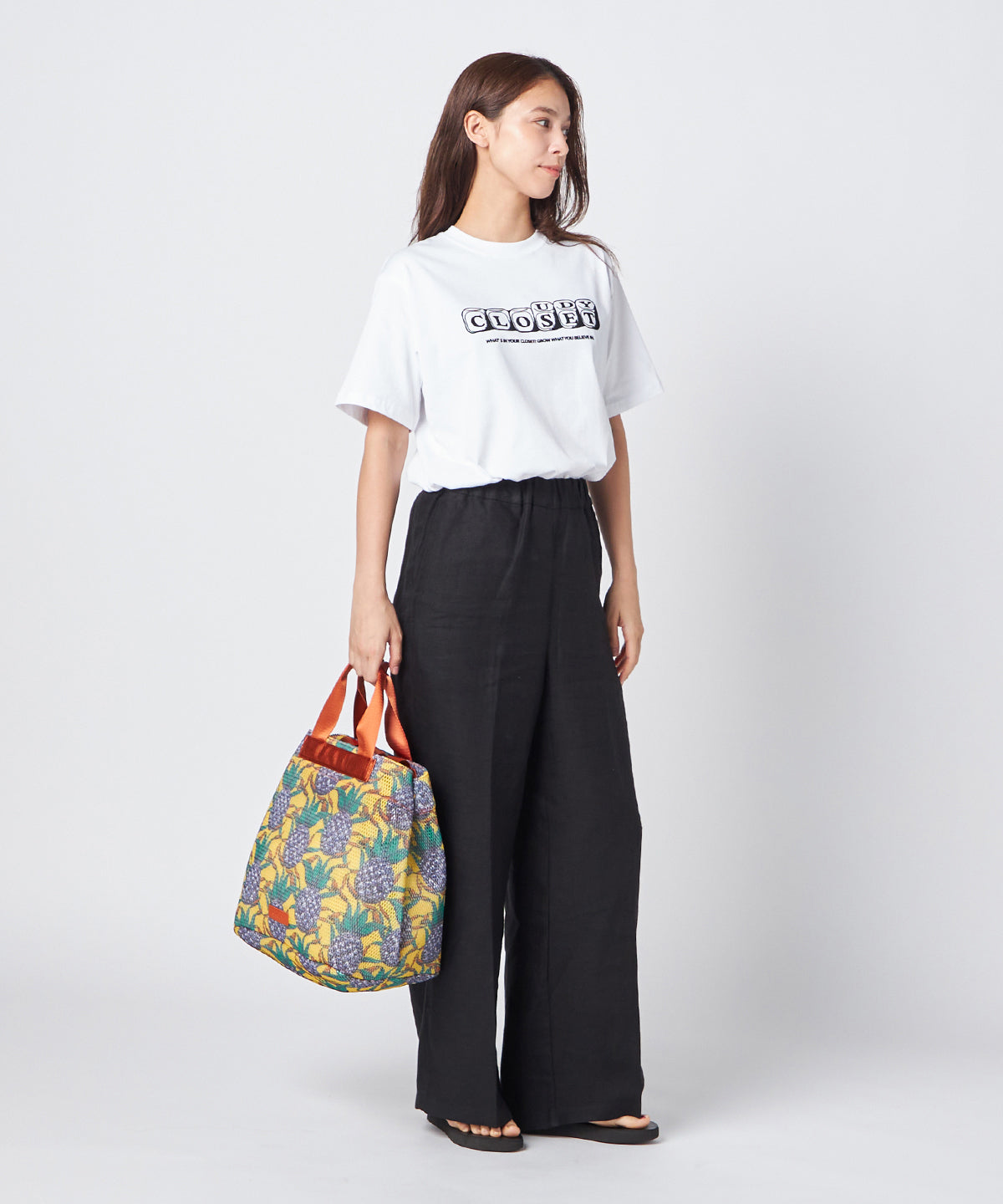 Mesh Tote Bag「実りと時間」 GREEN