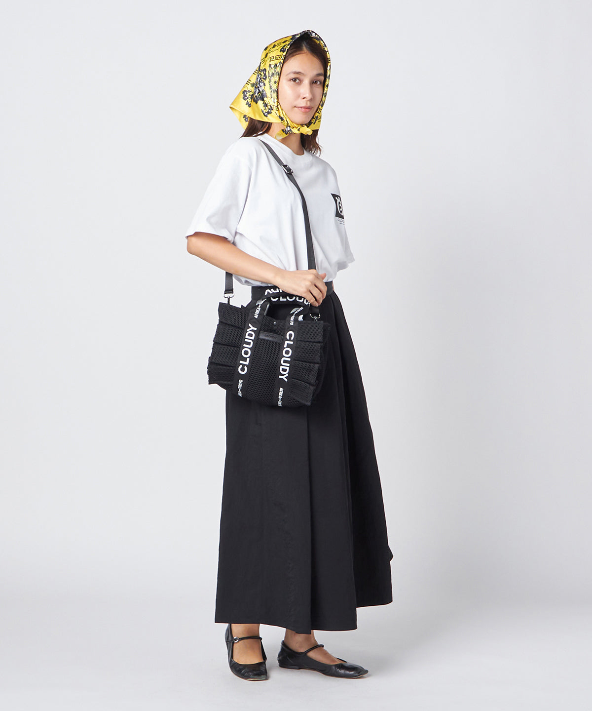 Mesh Frill Bag BLACK