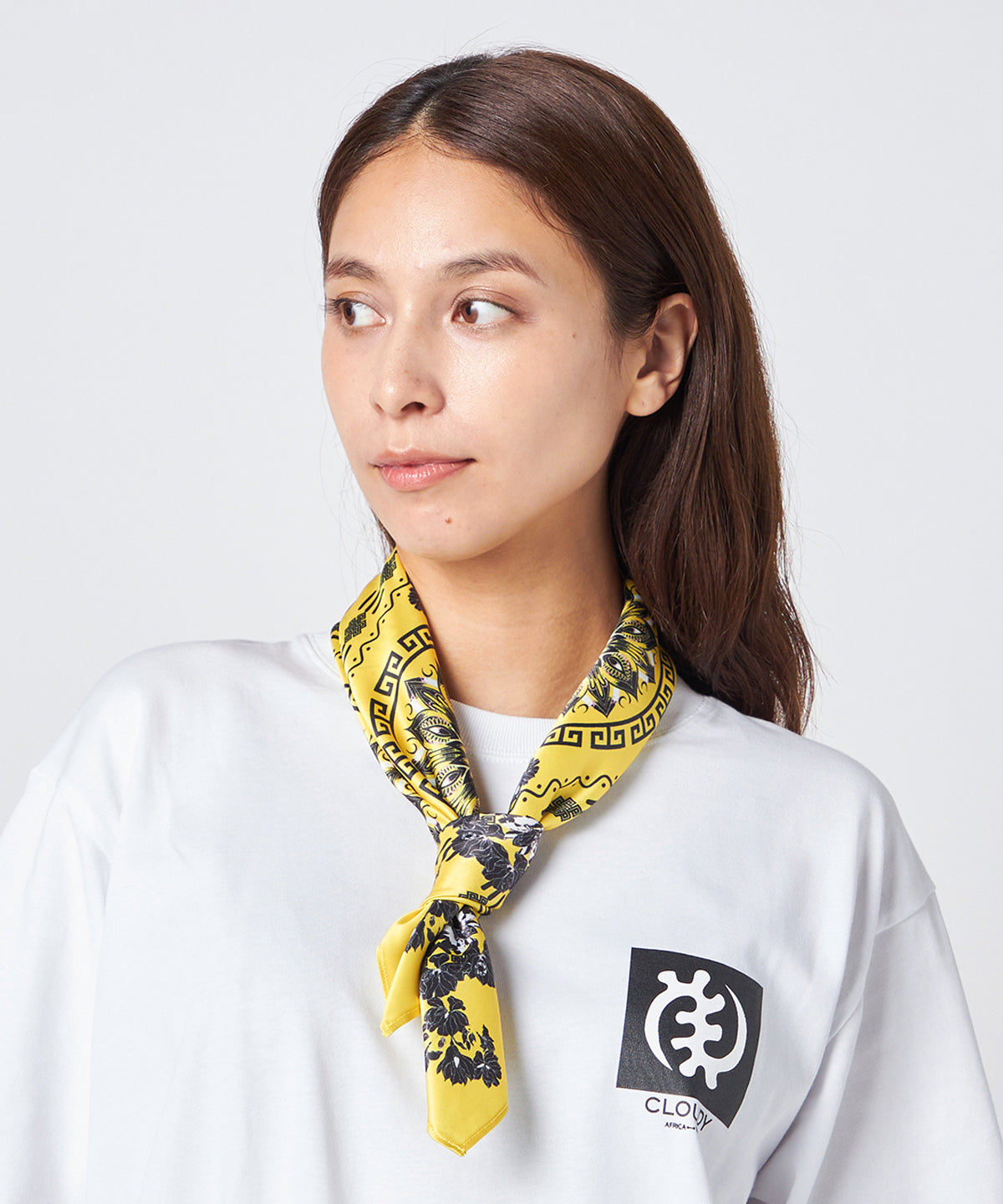 アフリカン柄スカーフ YELLOW