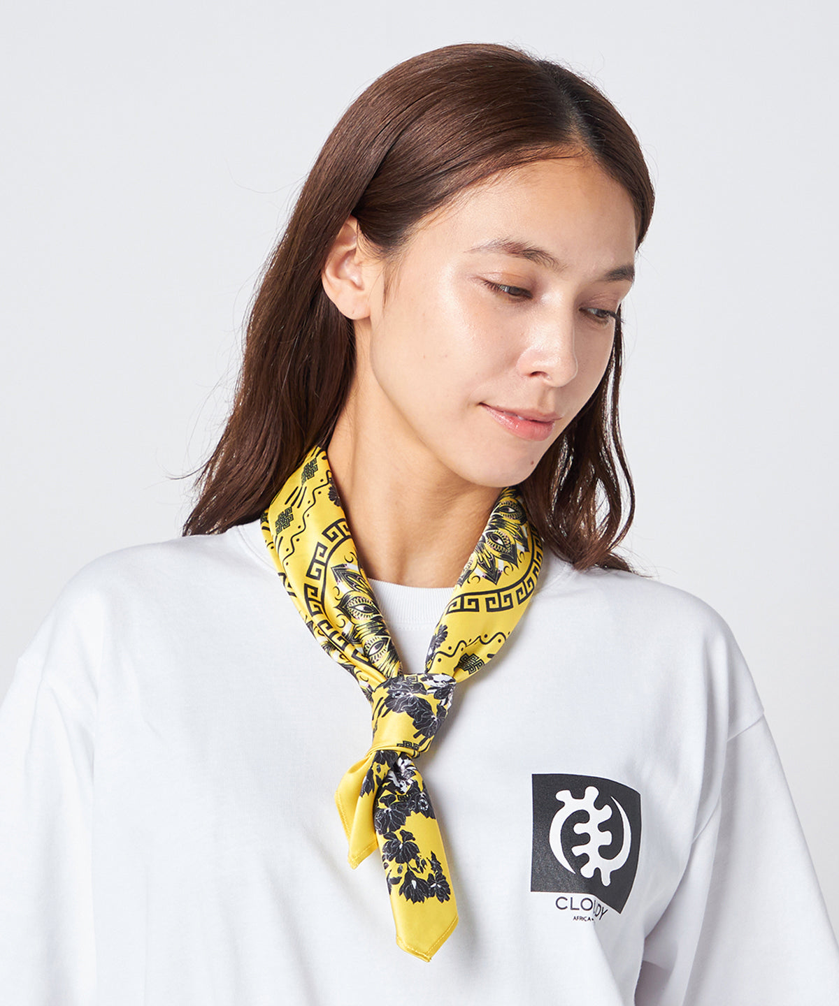 アフリカン柄スカーフ YELLOW