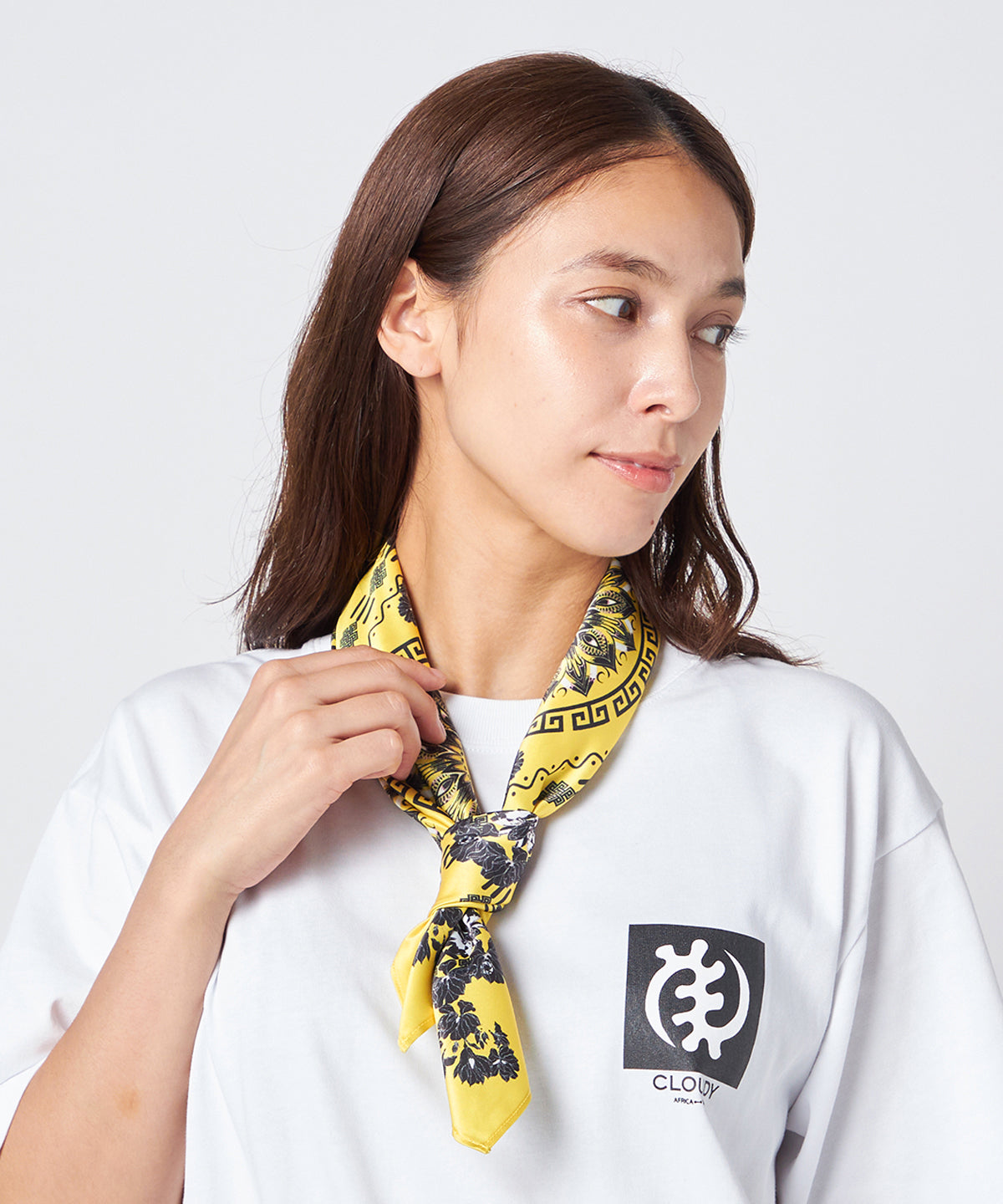 アフリカン柄スカーフ YELLOW