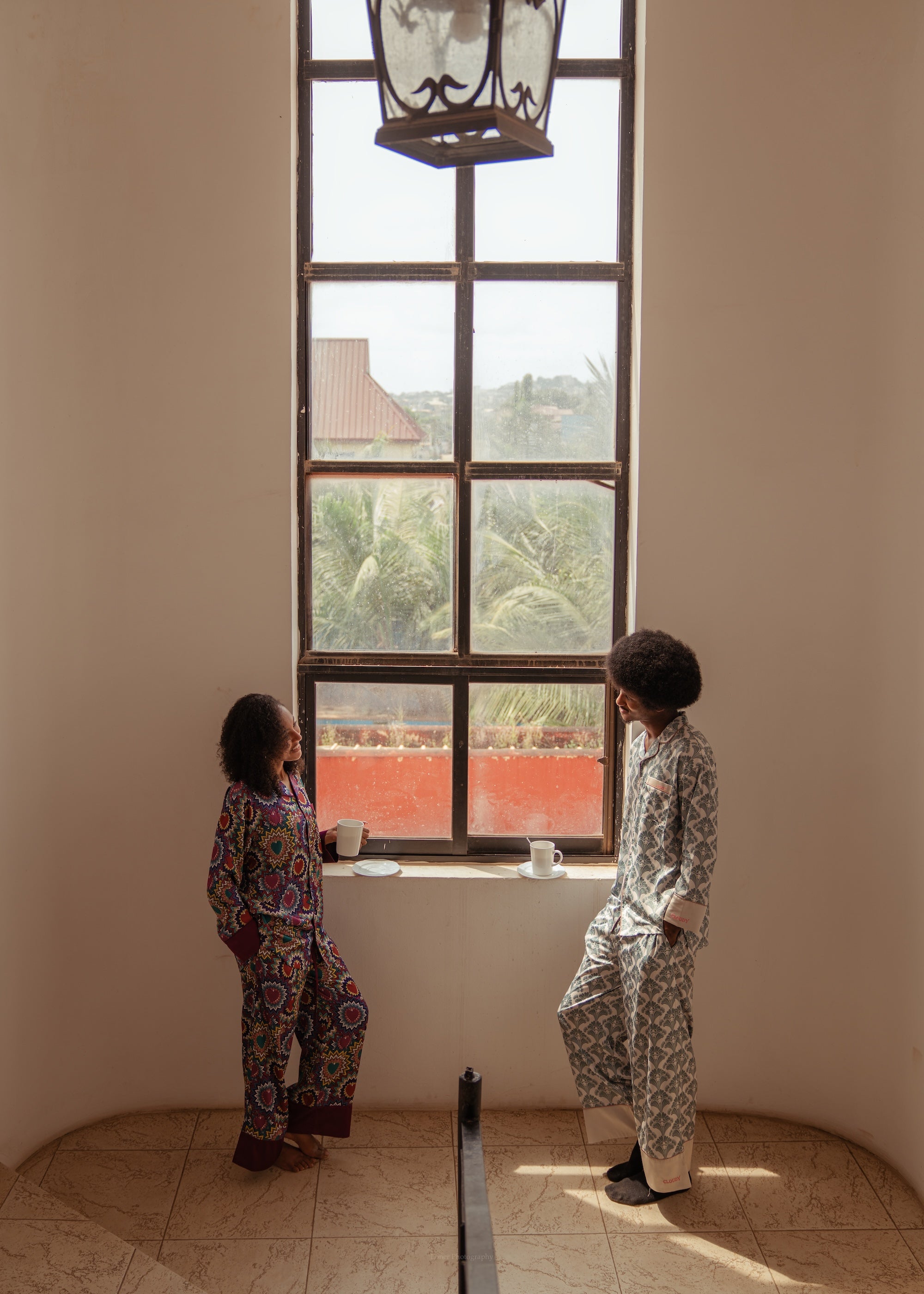 CLOUDY サテンパジャマセット Heartscape