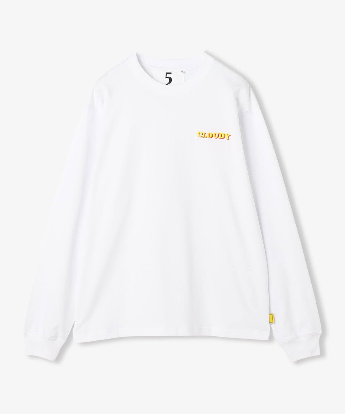 Long Sleeve T-Shirts Embroidary Logo WHITE