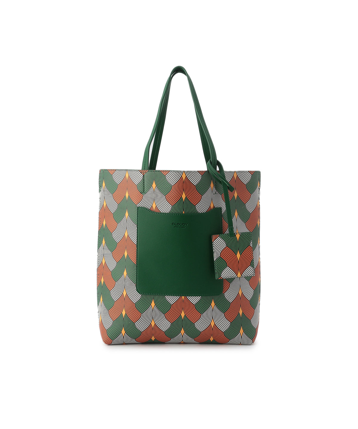 Fake Leather Printed Tote Bag (Large) GREEN | バッグ | CLOUDY公式 
