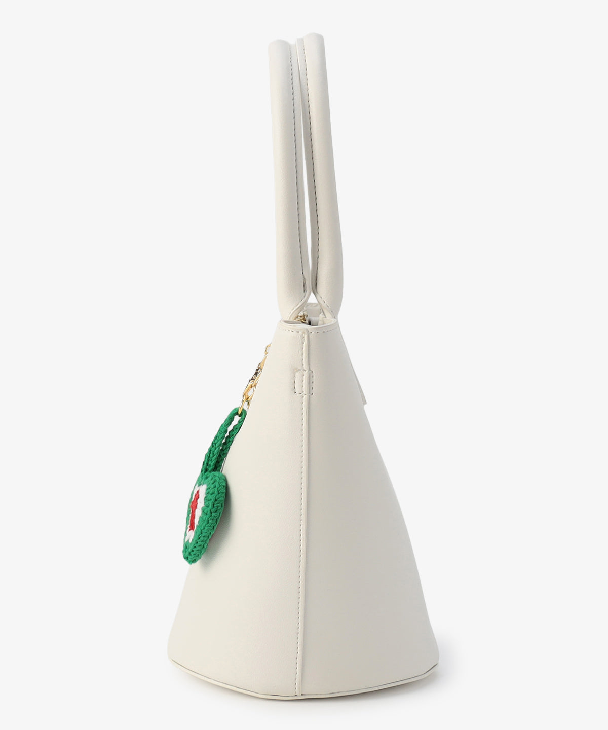 Bloom Leather ミニトート 〜With Algeria Charm〜 WHITE
