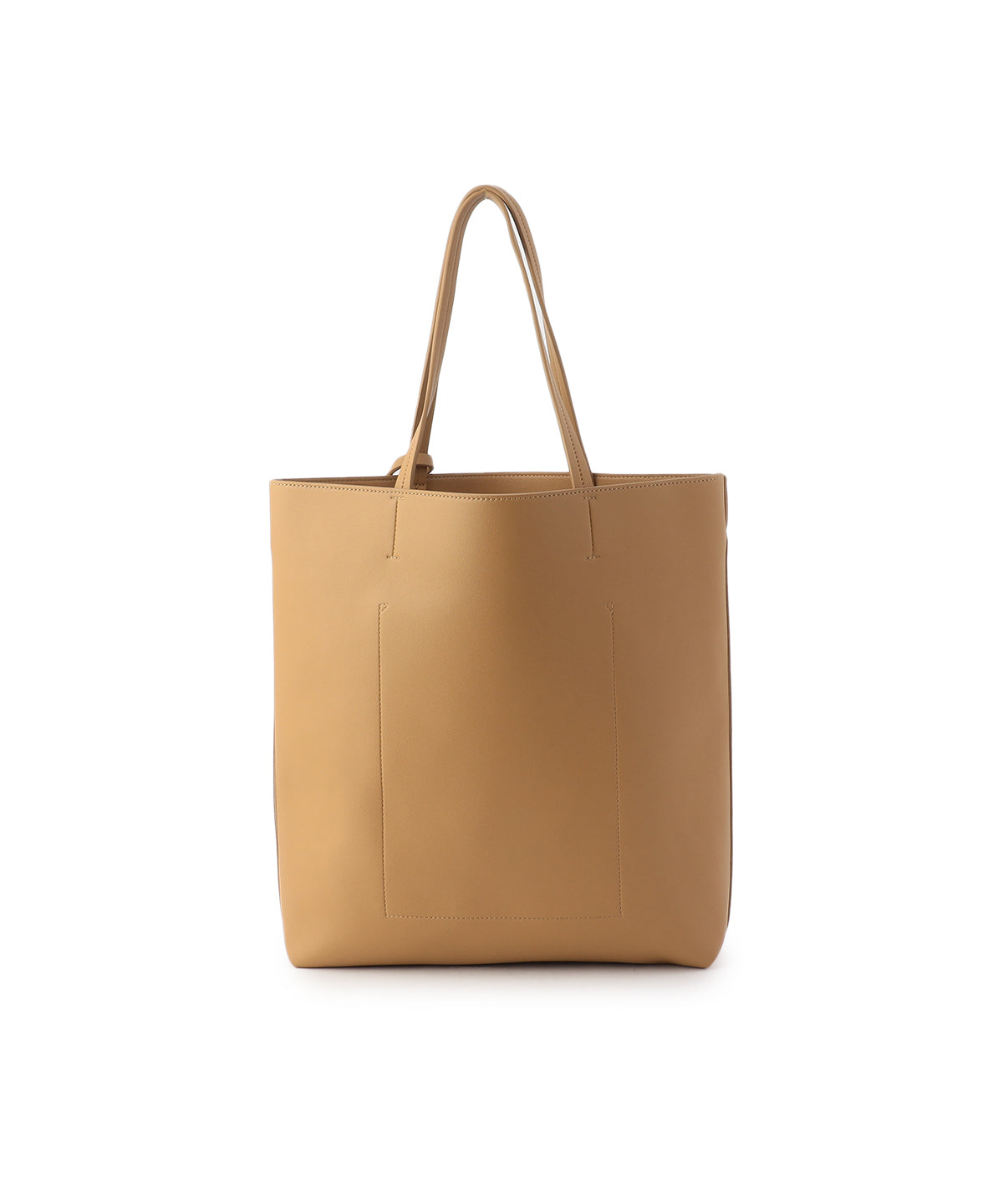 Fake Leather Printed Tote Bag (Large) BEIGE