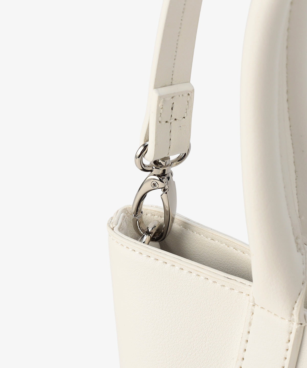Bloom Leather ミニトート 〜With Algeria Charm〜 WHITE