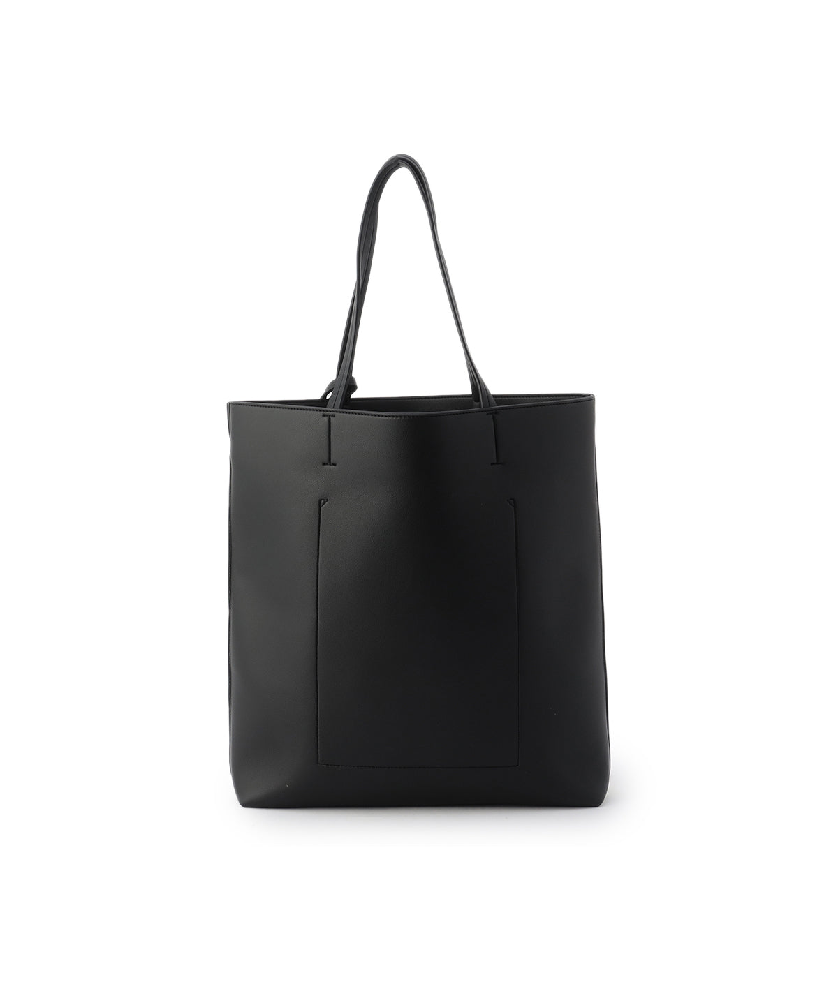 Fake Leather Printed Tote Bag (Medium) BLACK1