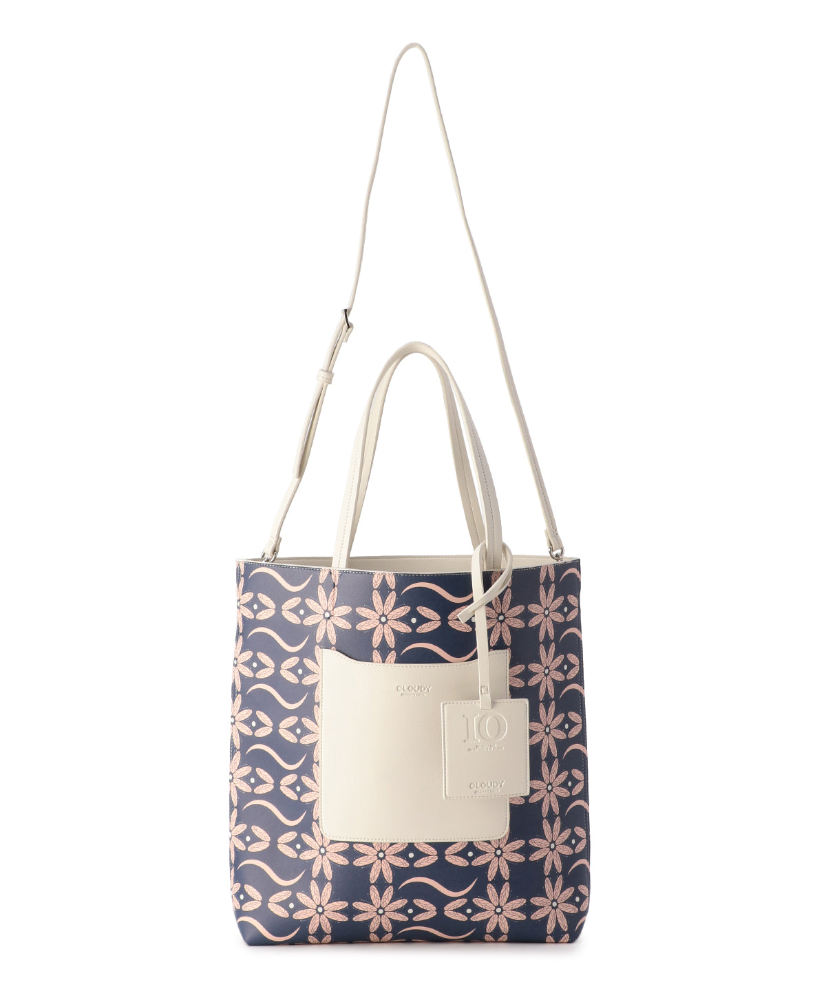 Fake Leather Printed Tote Bag (Large) WHITE | バッグ | CLOUDY公式通販サイト