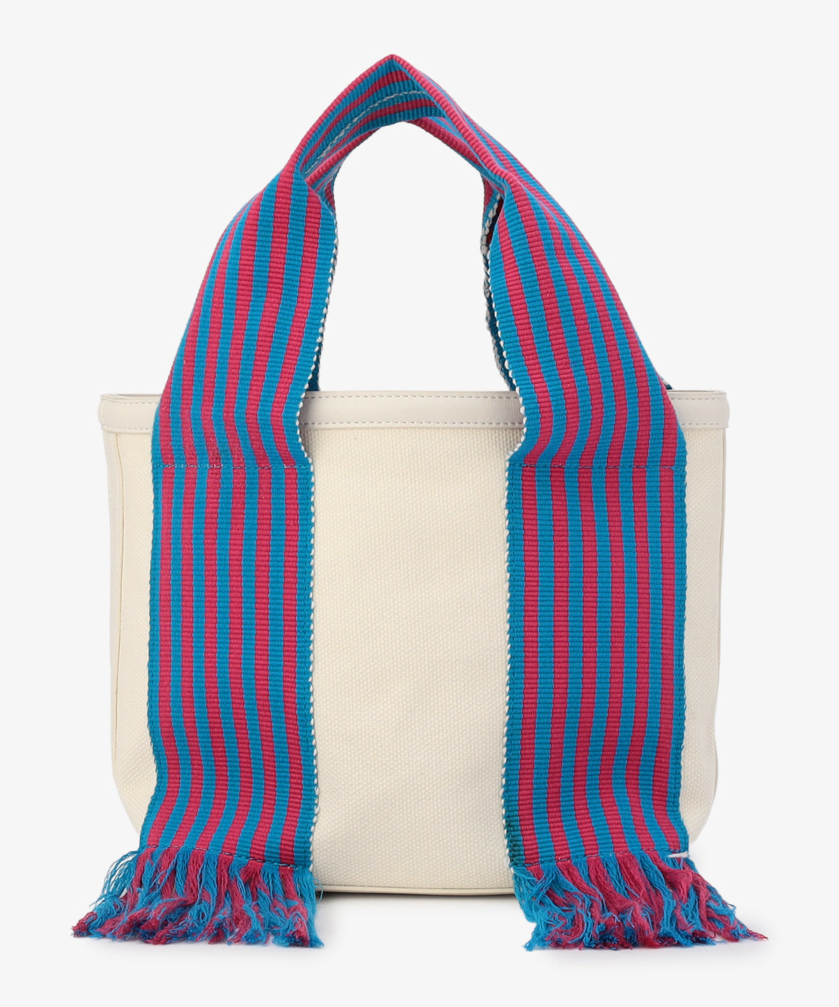 フリンジケンテキャンバストート（Sサイズ）BLUE×PINK