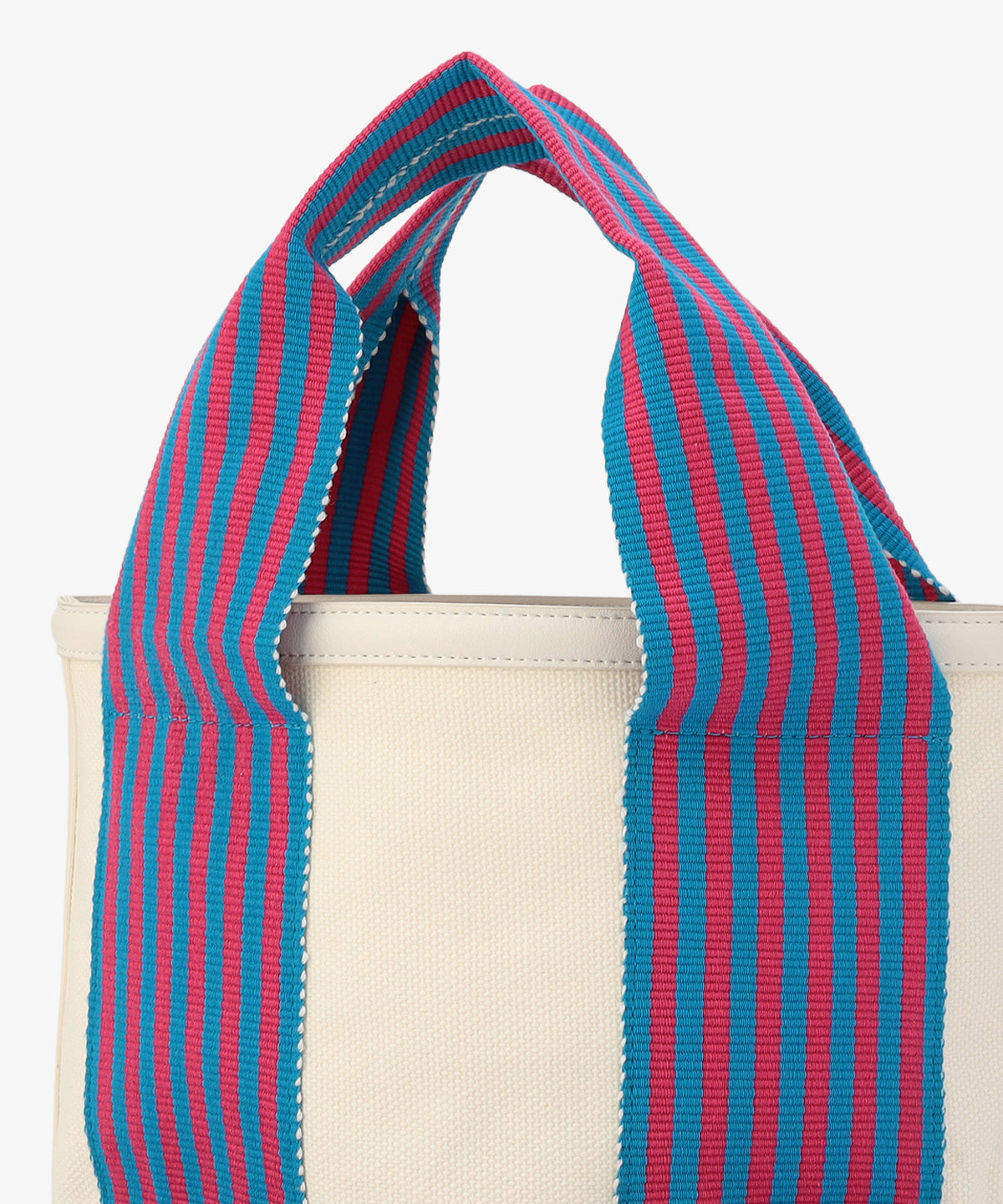 フリンジケンテキャンバストート（Sサイズ）BLUE×PINK