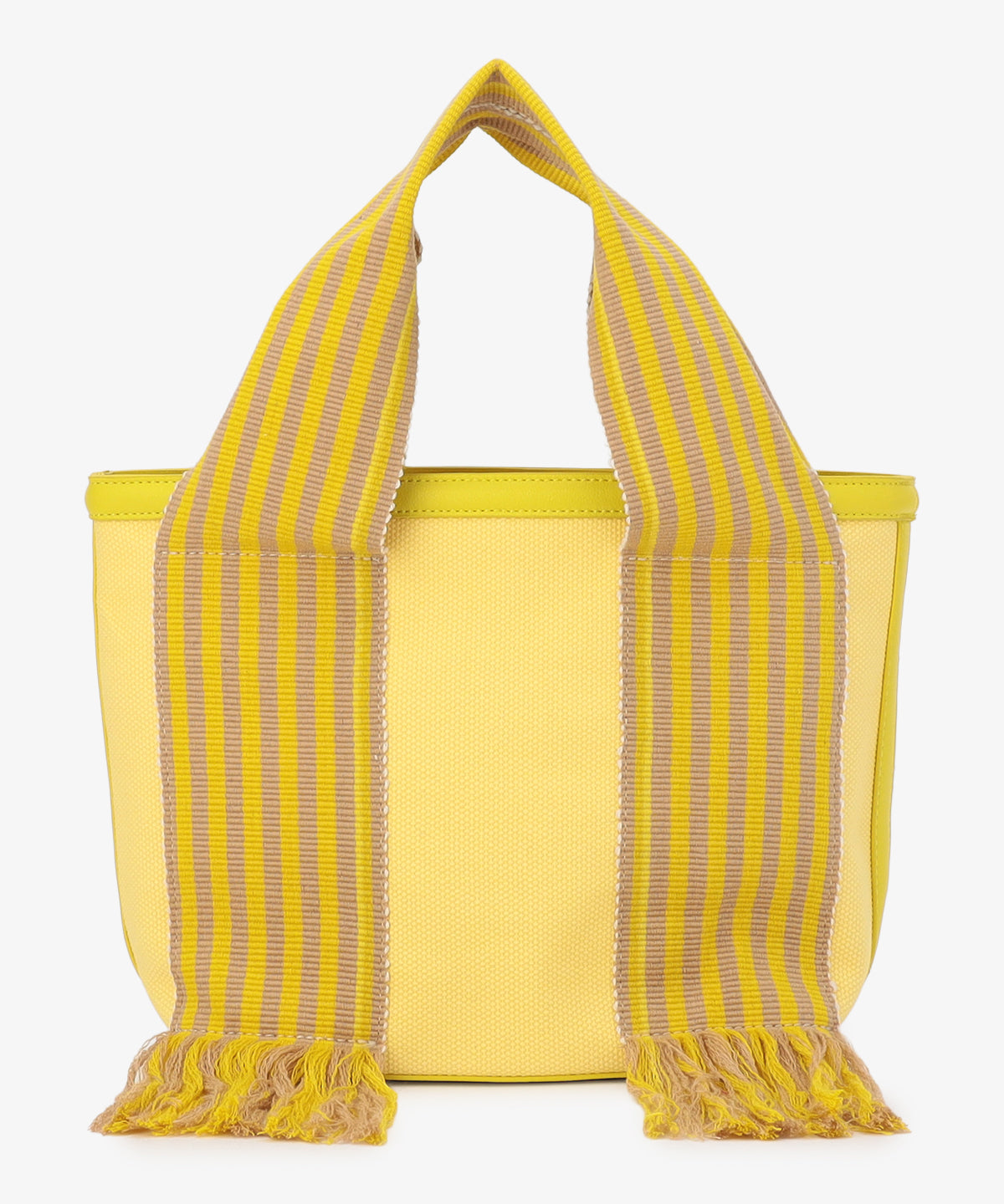フリンジケンテキャンバストート（Sサイズ）YELLOW×BEIGE