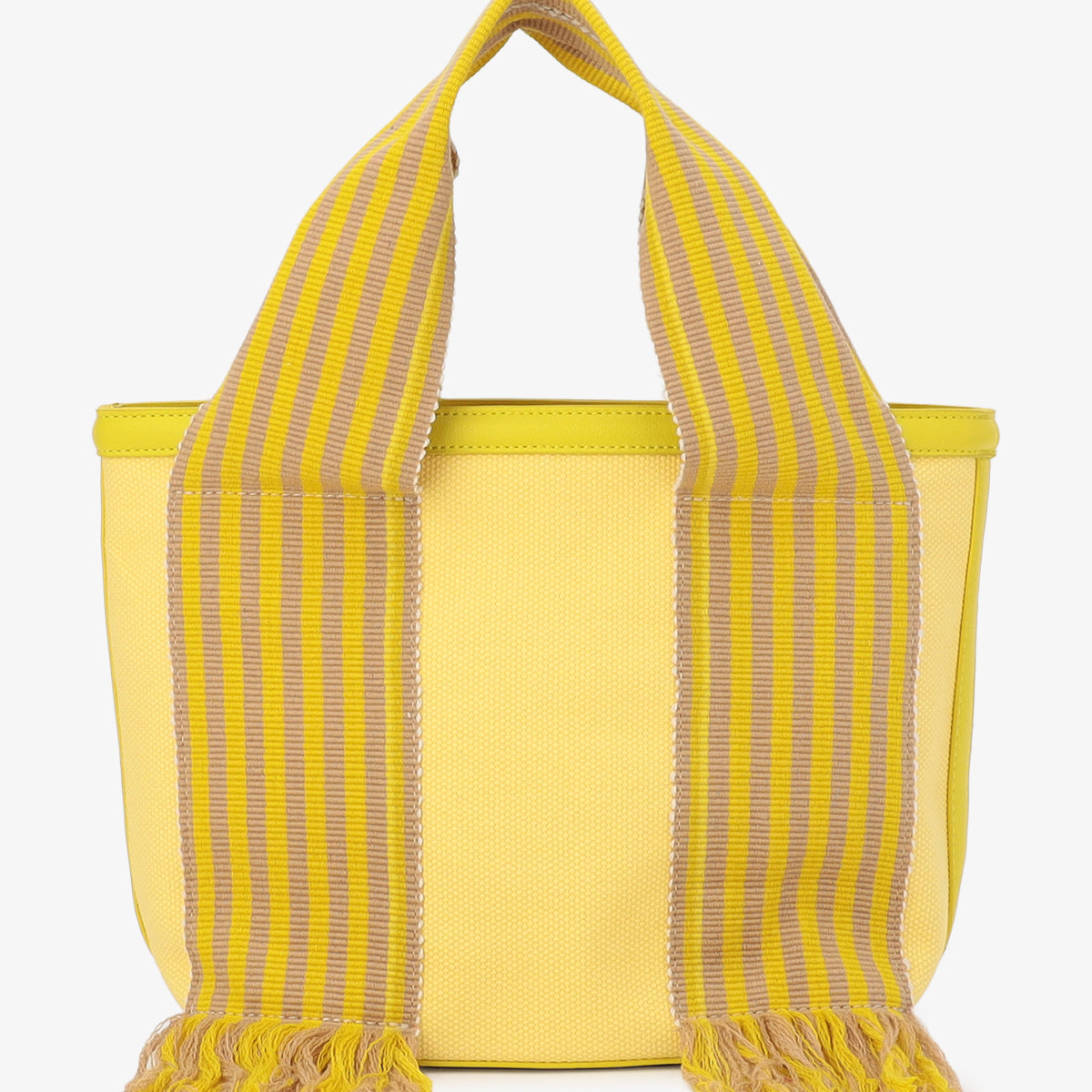 フリンジケンテキャンバストート（Sサイズ）YELLOW×BEIGE