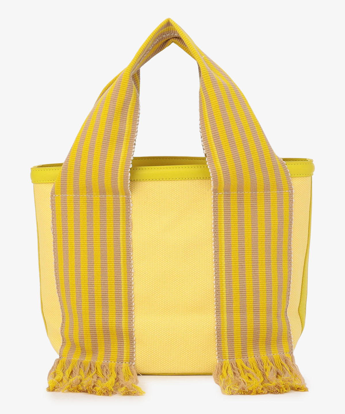 フリンジケンテキャンバストート（Sサイズ）YELLOW×BEIGE