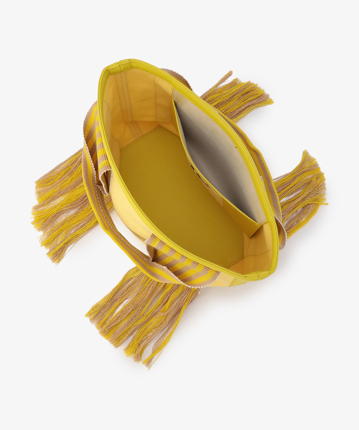 フリンジケンテキャンバストート（Sサイズ）YELLOW×BEIGE