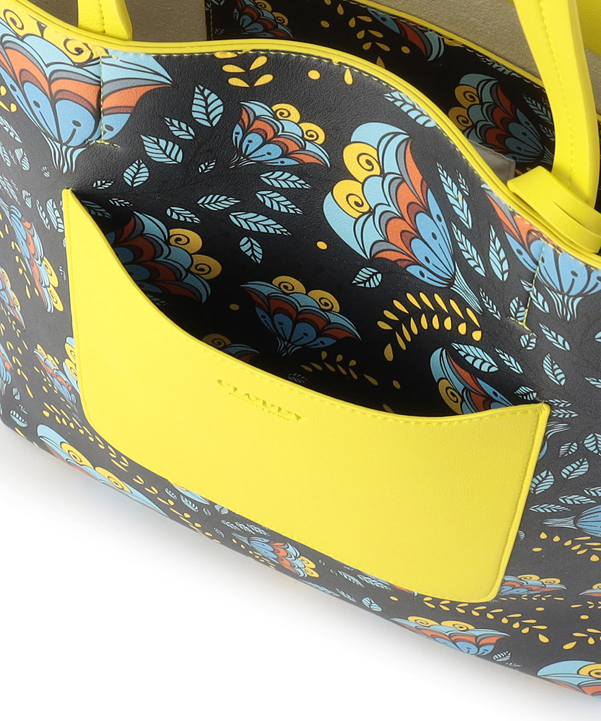 Fake Leather Printed Tote Bag (Large) YELLOW| バッグ | CLOUDY公式