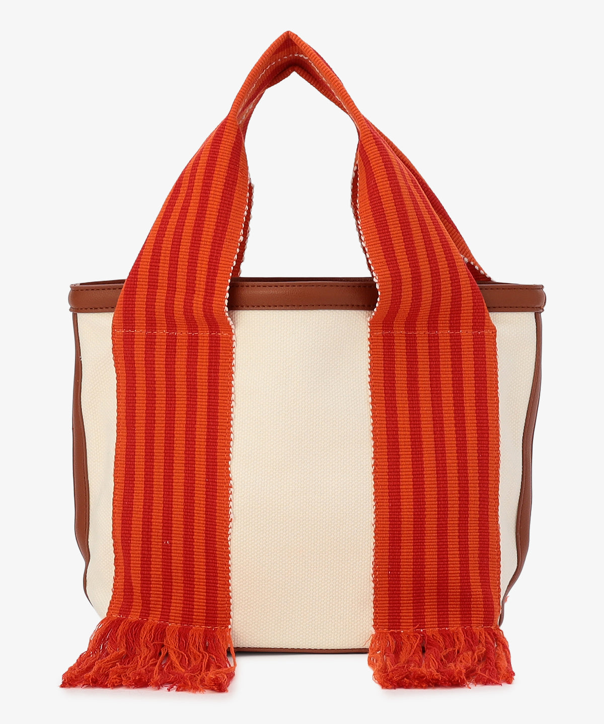 フリンジケンテキャンバストート（Sサイズ）ORANGE×RED